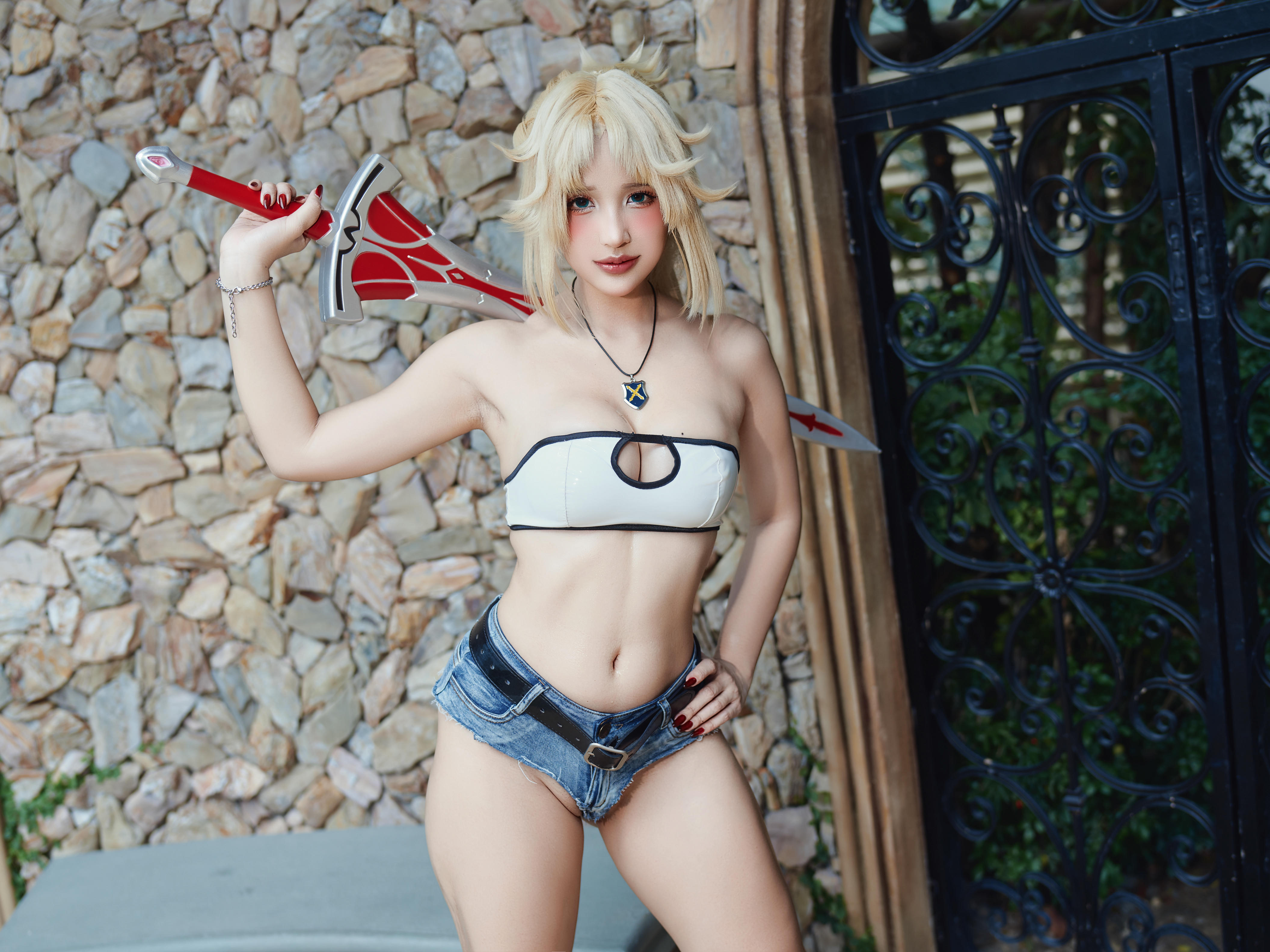 越南美女coser puypuychan - NO.005 プィプィ (Puypuychan) cosplay Mordred FateGrand Order [196P5V 3.21GB]-Pic_第2集