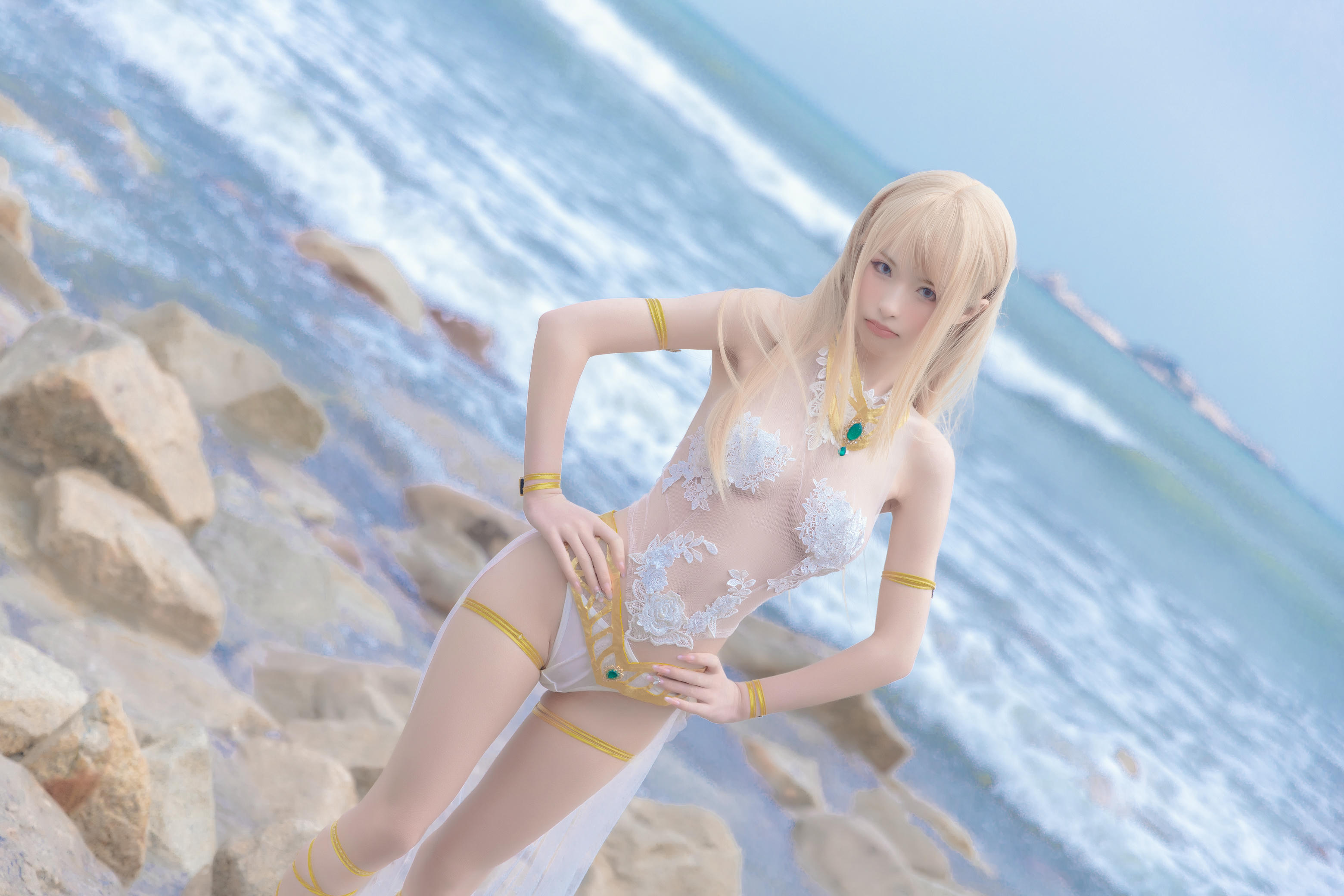 清水由乃 NO.023 玛丽萝丝 白色泳衣 [33P-355MB]_第2集