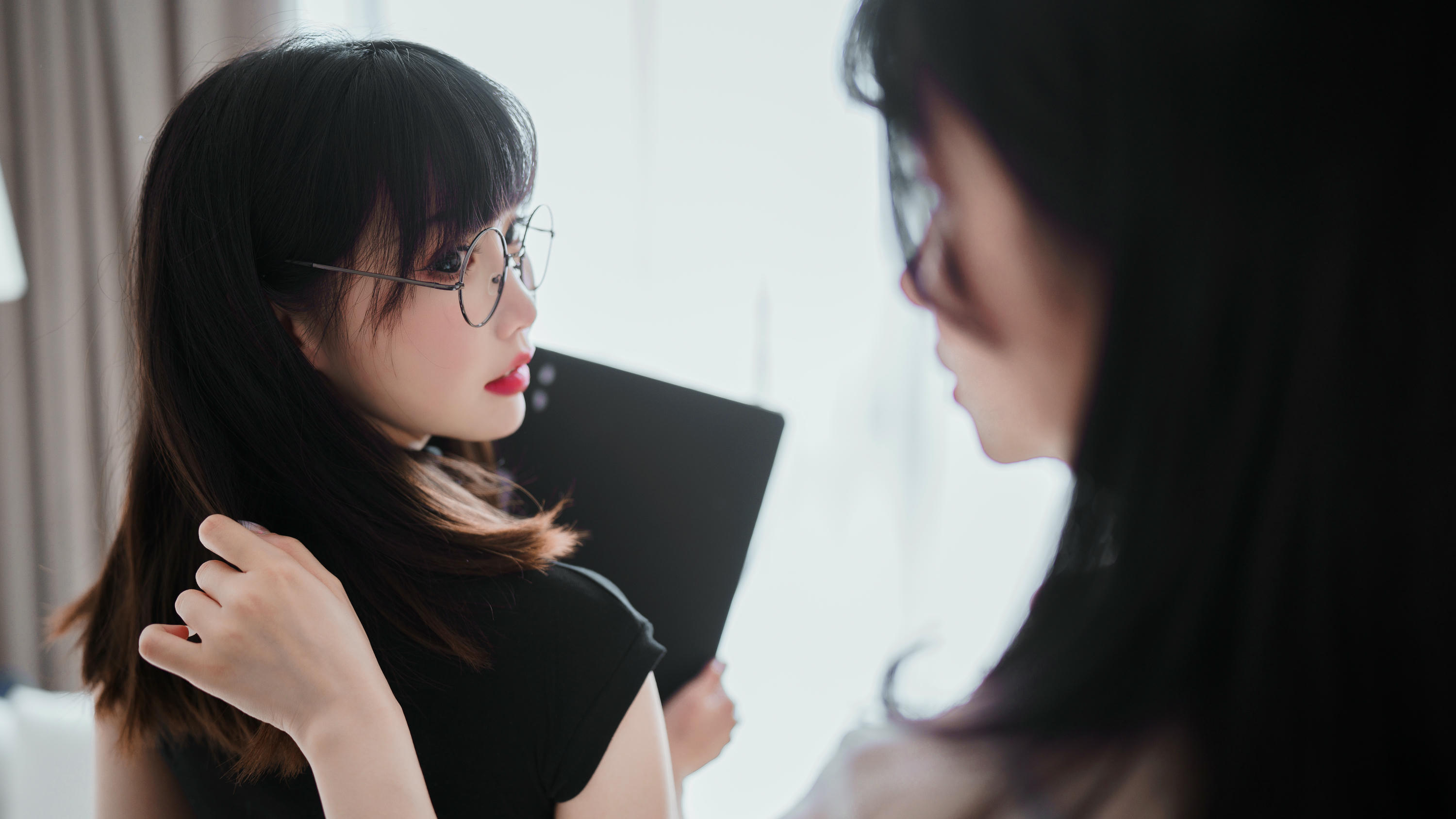 rioko凉凉子 NO.093 &面饼仙儿《黑丝ol制服双人》 [102P11V-1.45GB]-OL百合篇_第1集