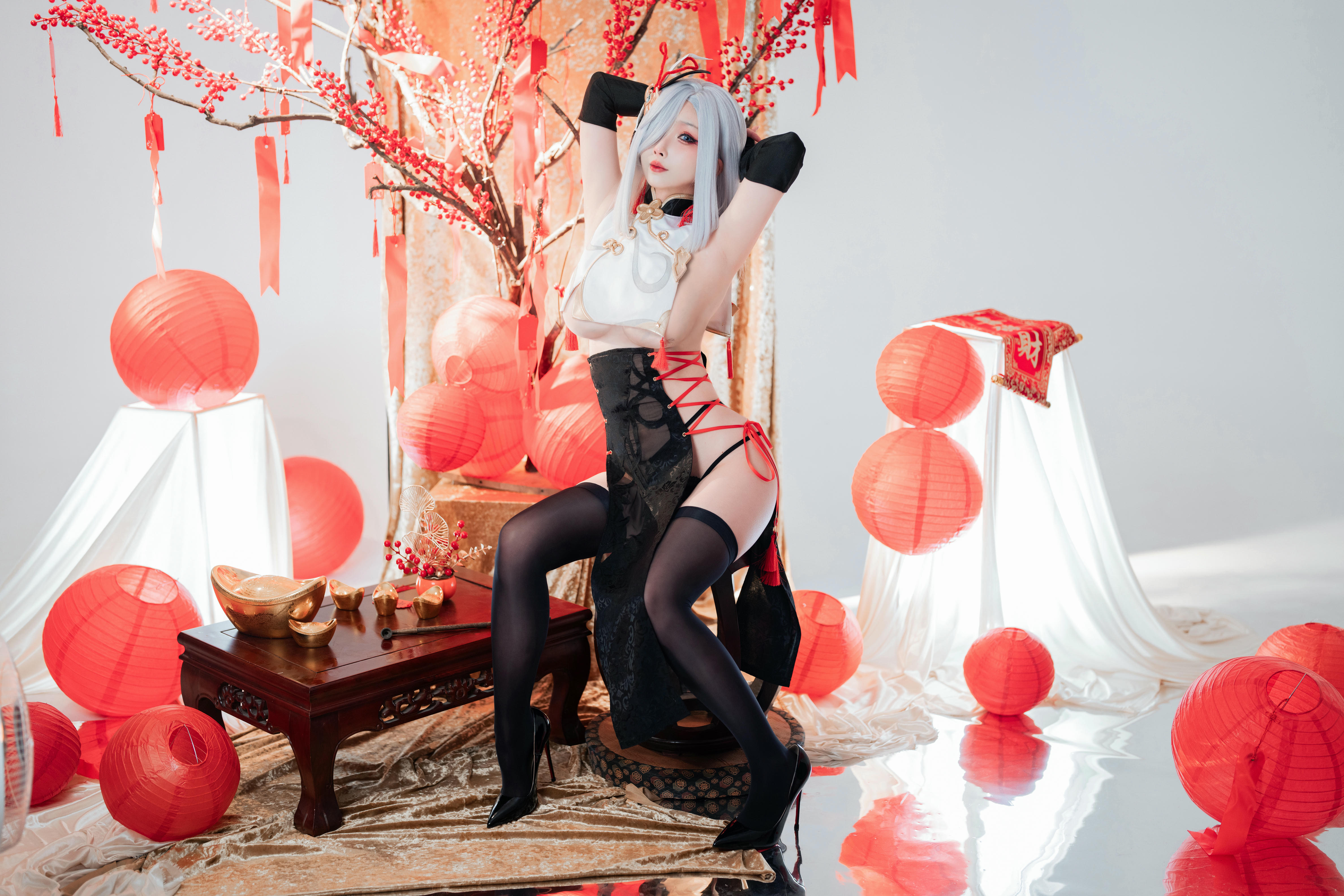 rioko凉凉子 NO.128 申鹤同人旗袍 [46P1V 1.46GB]_第1集