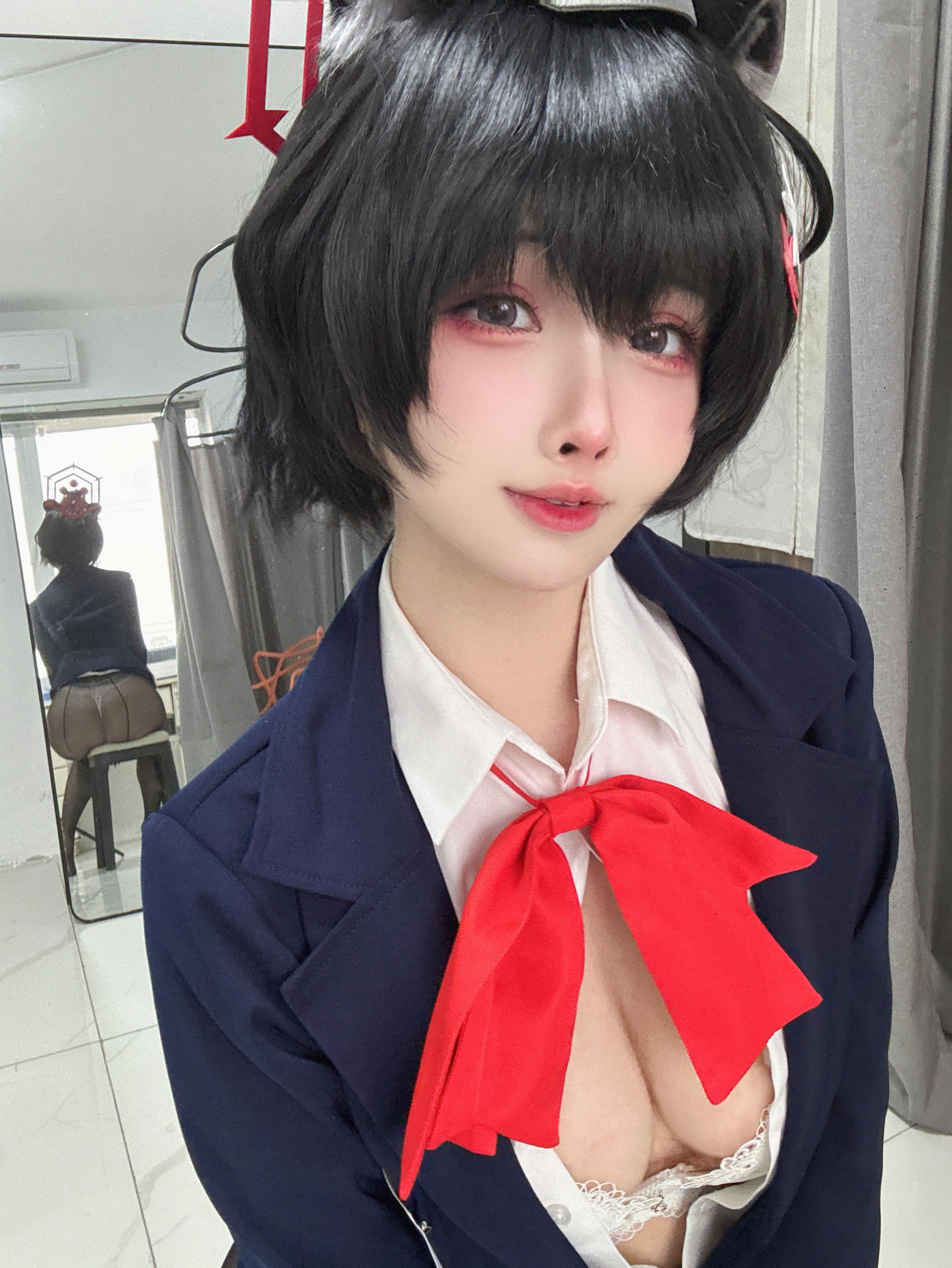 rioko凉凉子 NO.133 蔚蓝档案椿导游 [62P12V 1GB]-自拍＆小视频_第1集