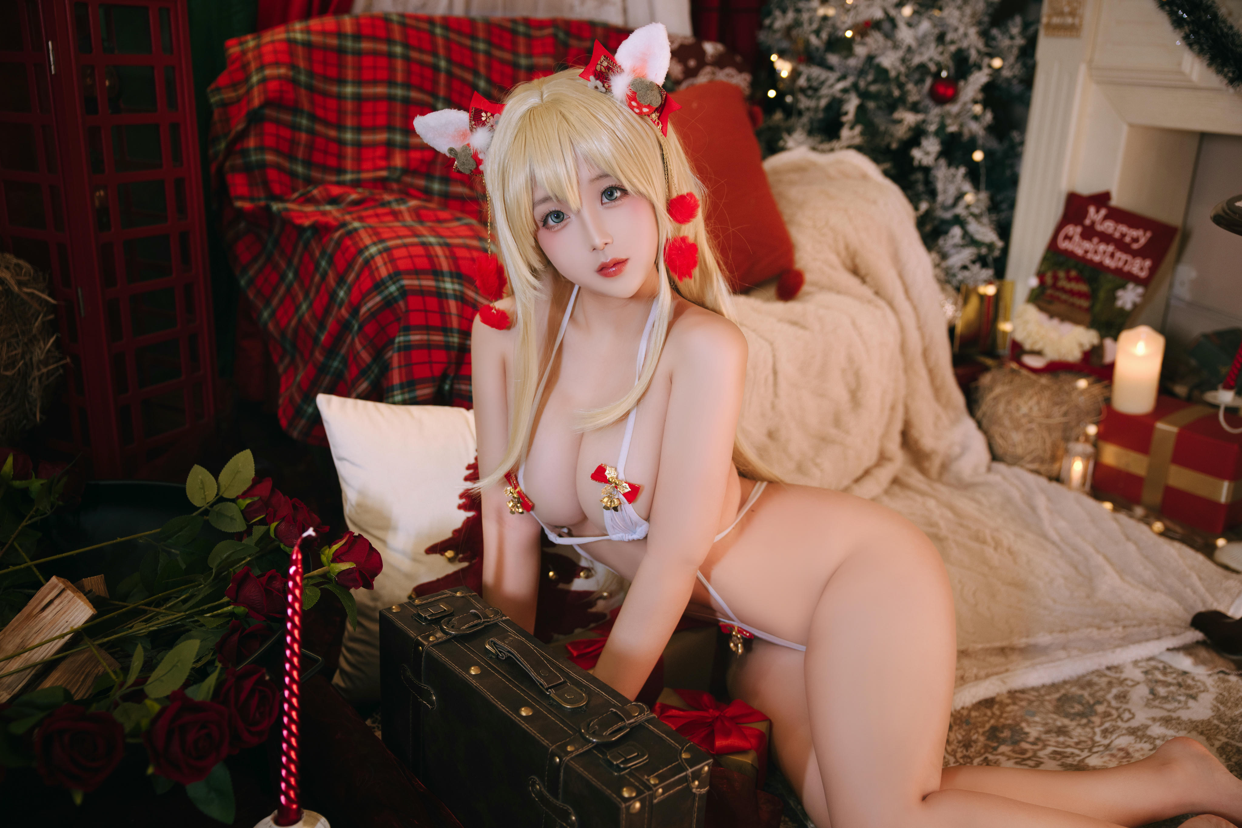 日奈娇 NO.145 2023.12月月刊 露菲圣诞B 室内[43P-883MB]_第1集