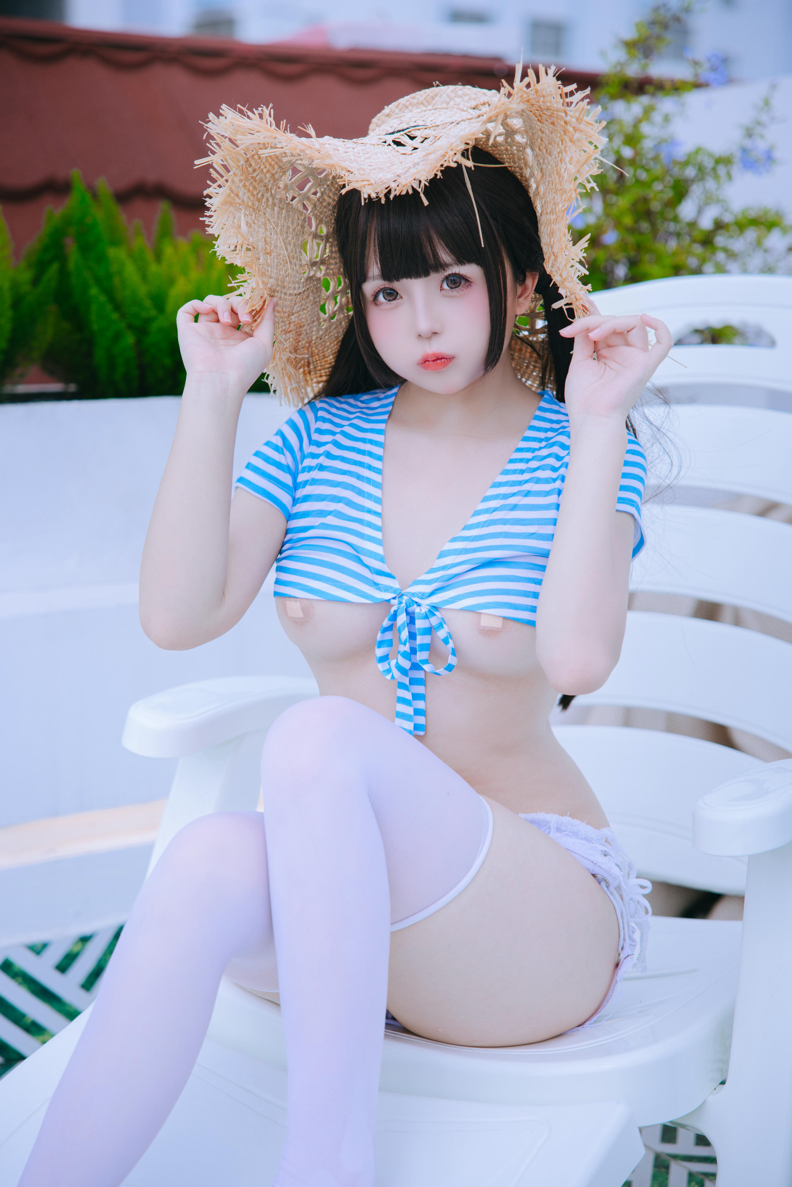 日奈娇 NO.179 蓝白条 [150P6V 1.17GB]_第2集