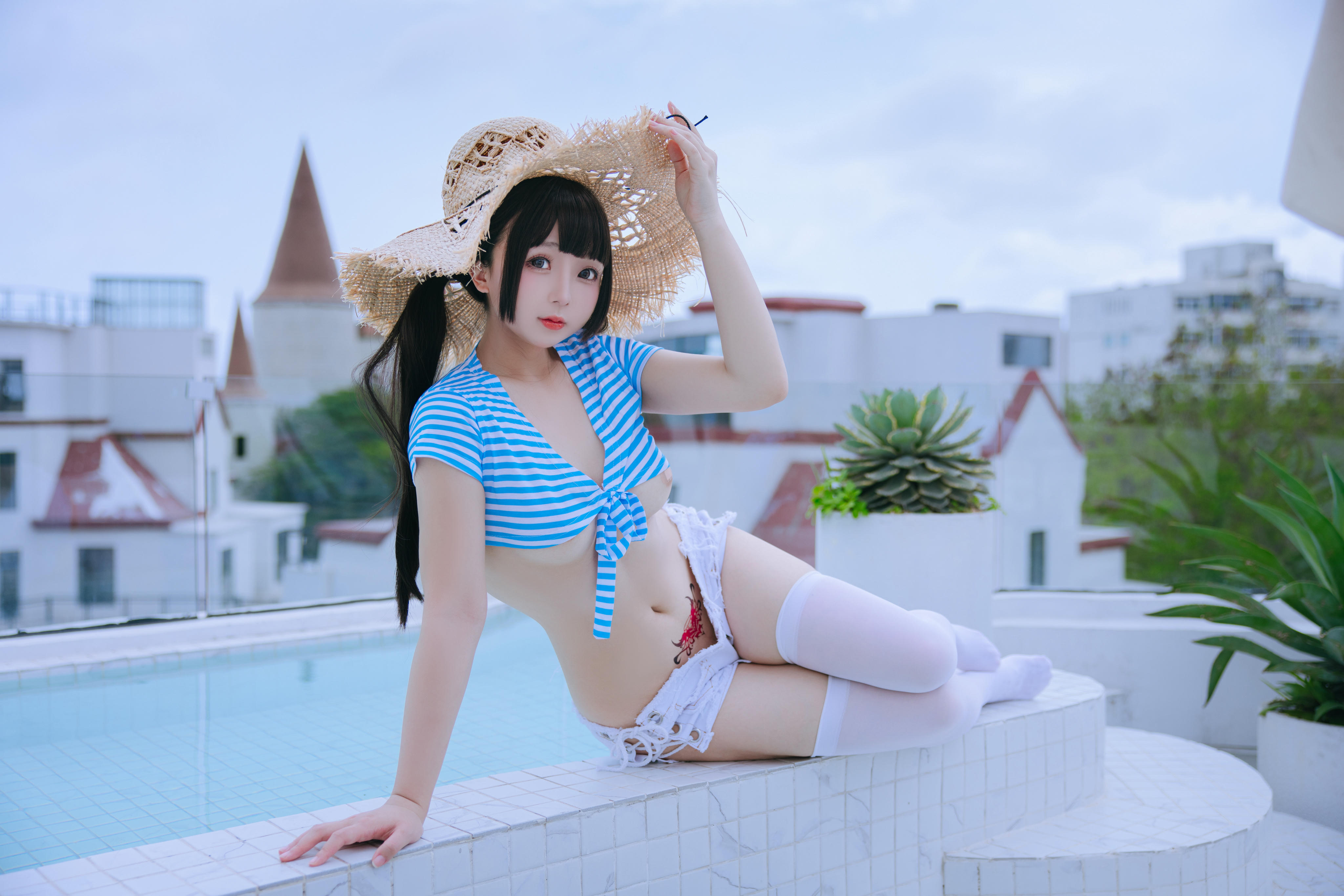 日奈娇 NO.179 蓝白条 [150P6V 1.17GB]_第1集