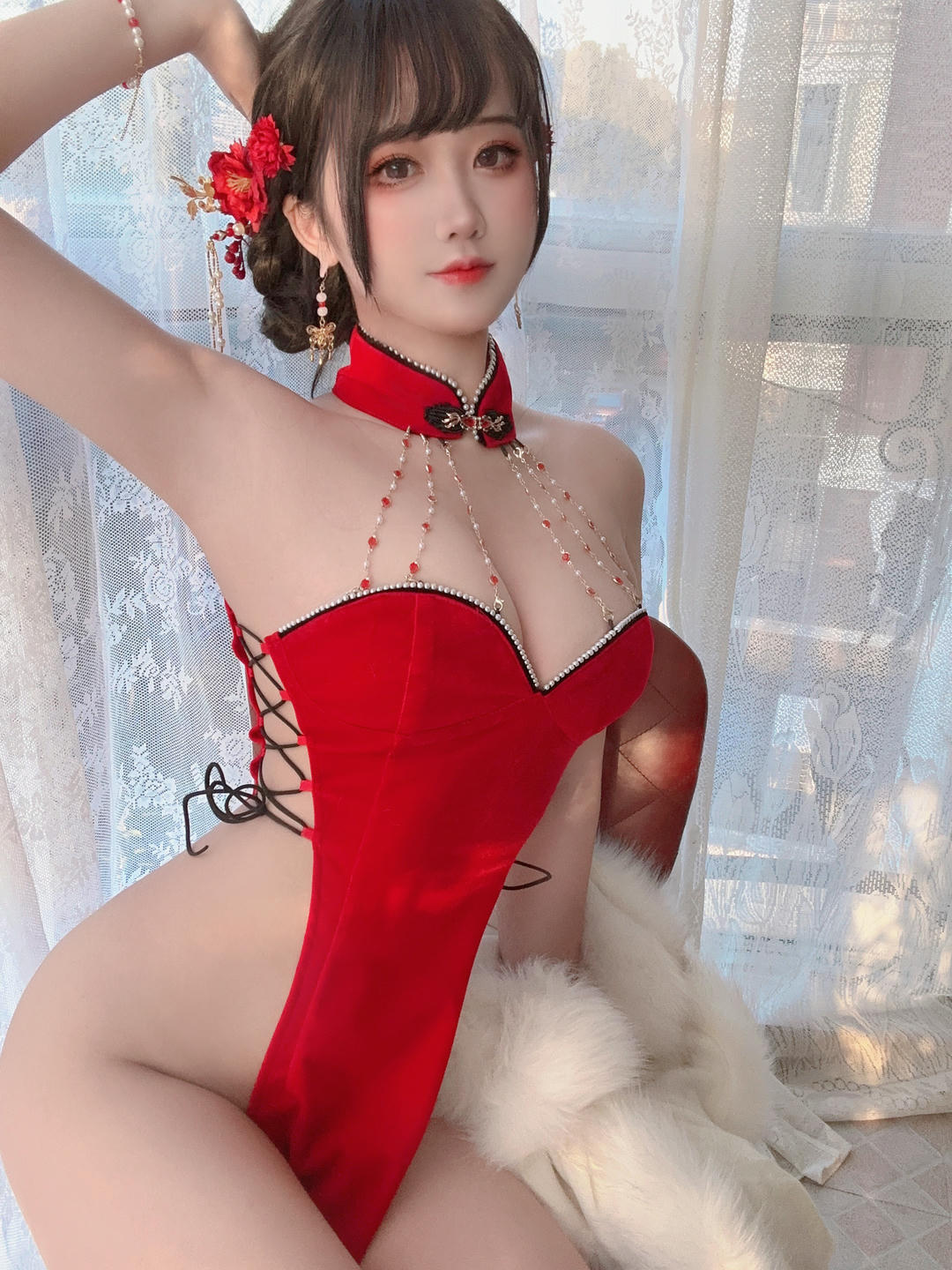 三度_69 NO.071 红丝绒旗袍 [75P3V-704MB]_第3集