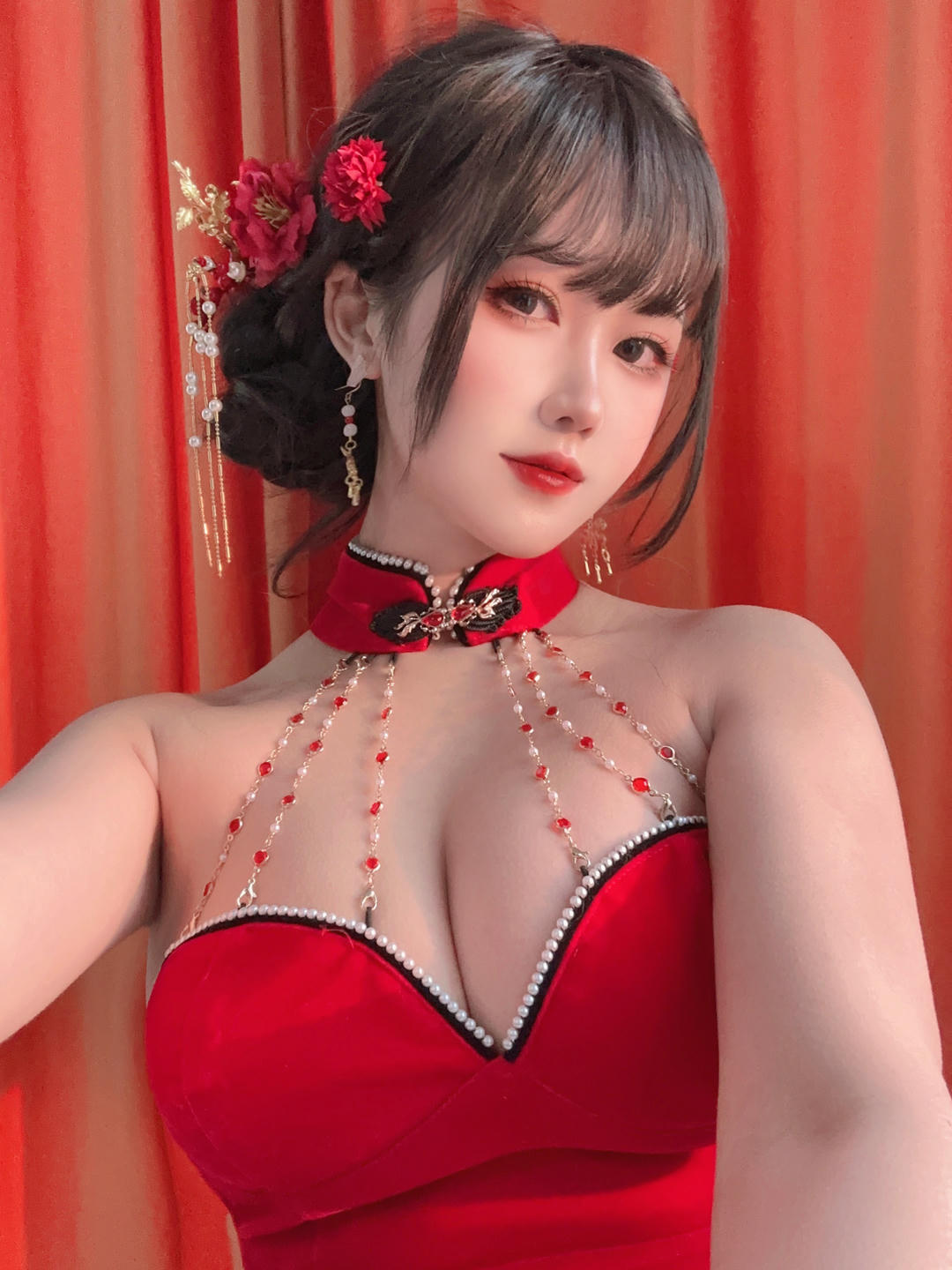 三度_69 NO.071 红丝绒旗袍 [75P3V-704MB]_第3集