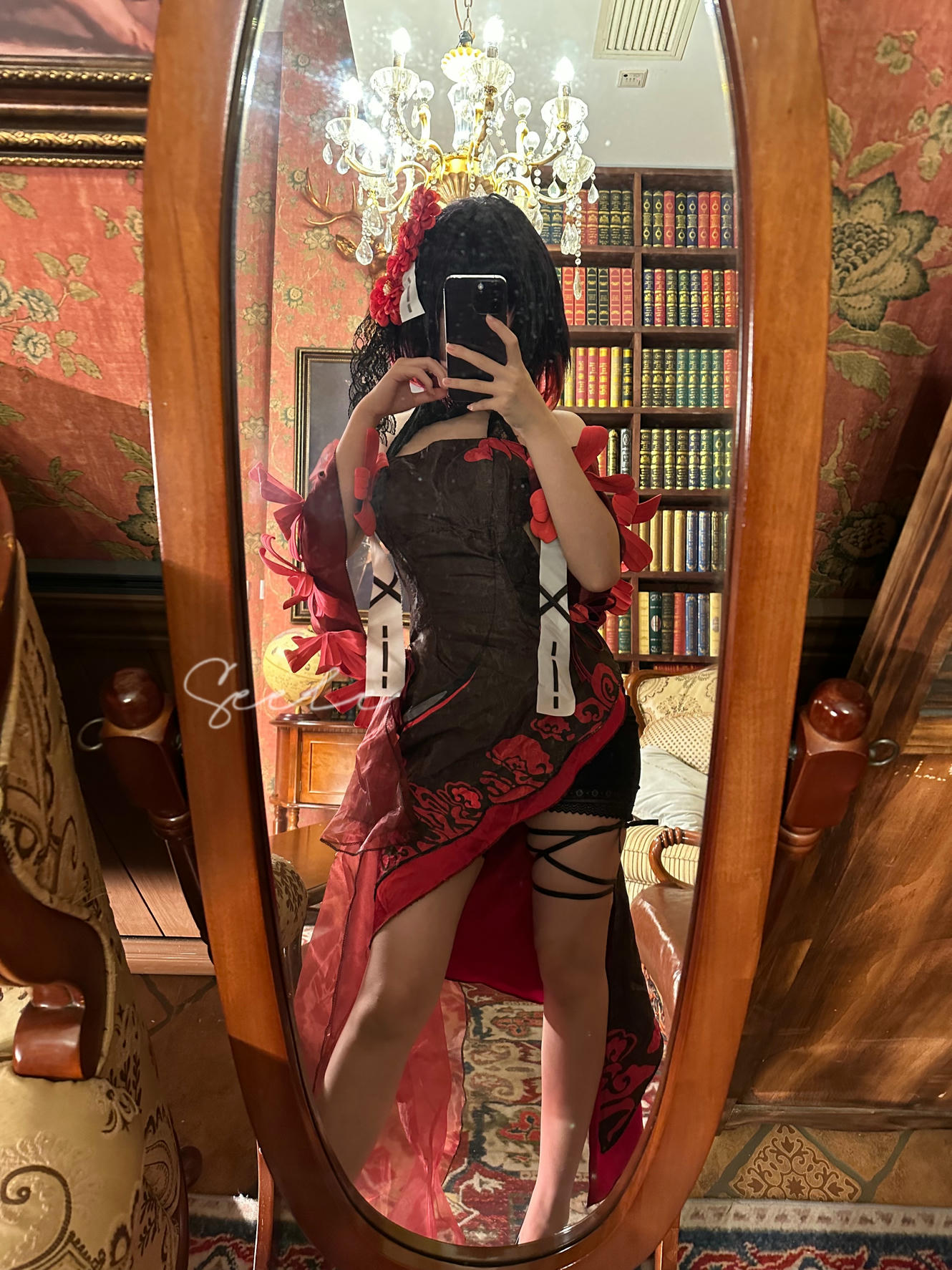 吃货麦麦w-Seele麦麦 NO.002 黑希旗袍物语 [61P8V 976MB]-对镜_第1集