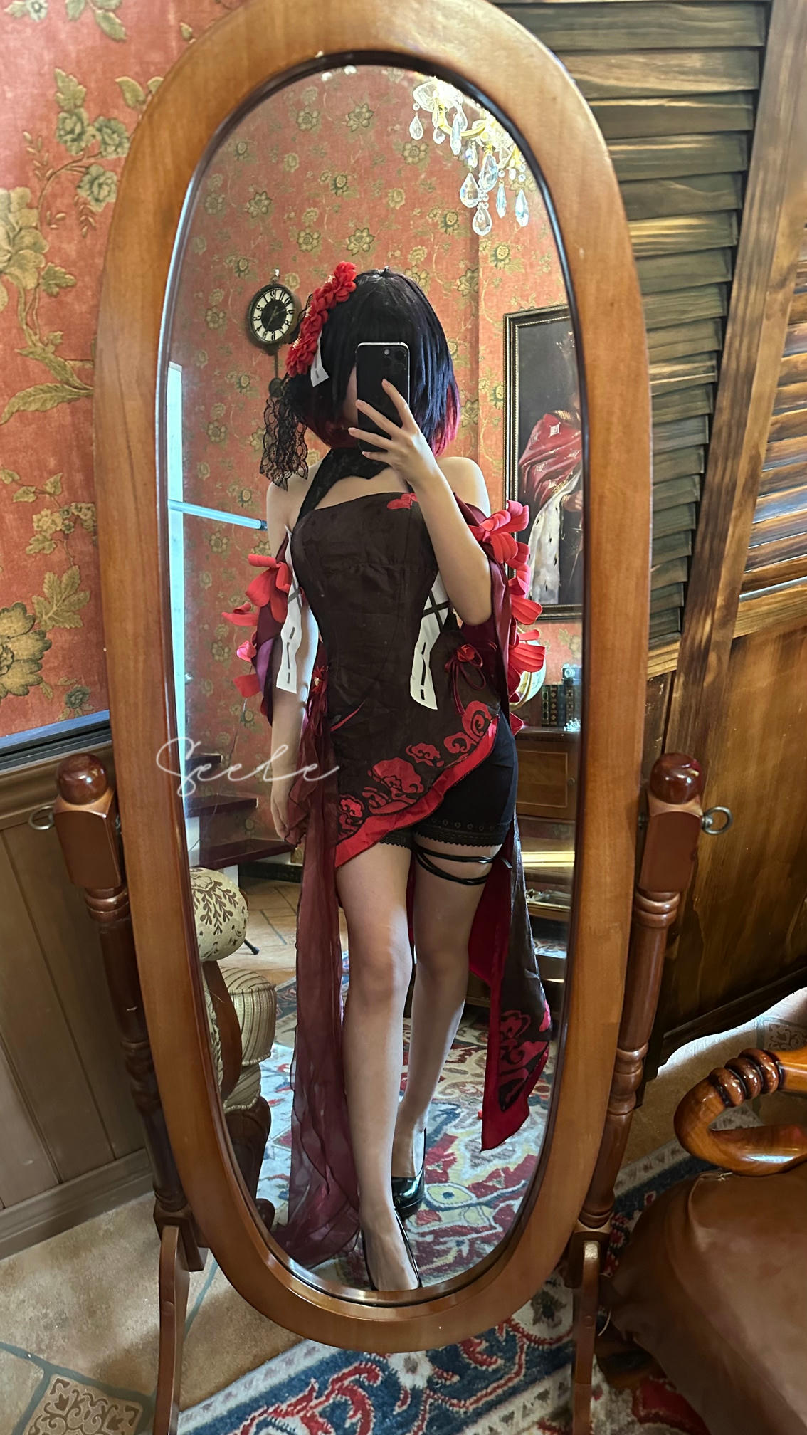 吃货麦麦w-Seele麦麦 NO.002 黑希旗袍物语 [61P8V 976MB]-对镜_第1集