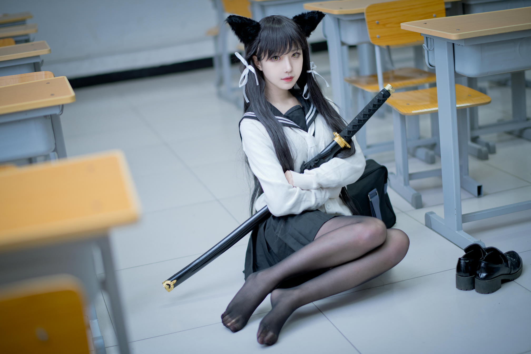 Shika小鹿鹿 NO.014 爱宕制服 [50P-298MB]_第3集