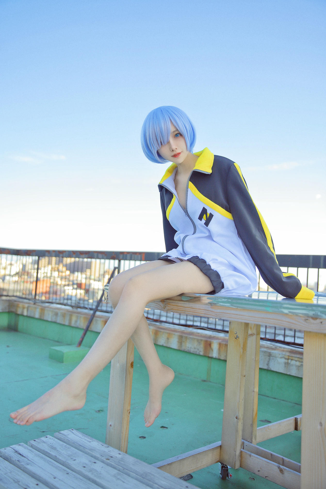 Shika小鹿鹿 NO.057 蕾姆天台 [12P-35MB]_第1集