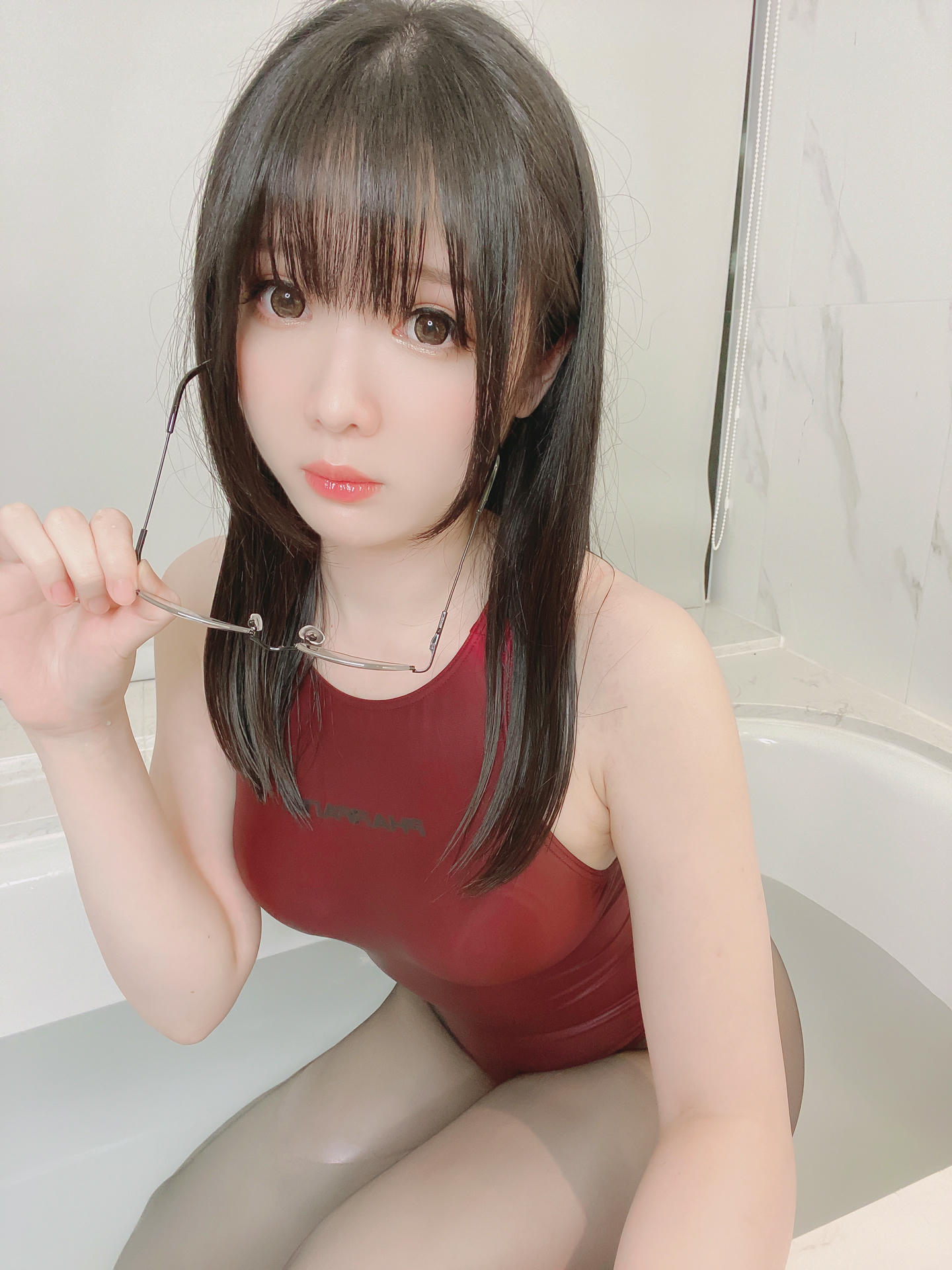 霜月shimo NO.064 fantia 2022.03月合集 [113P-740MB]-2022-03-17 競泳水着X黒タイツ_第1集