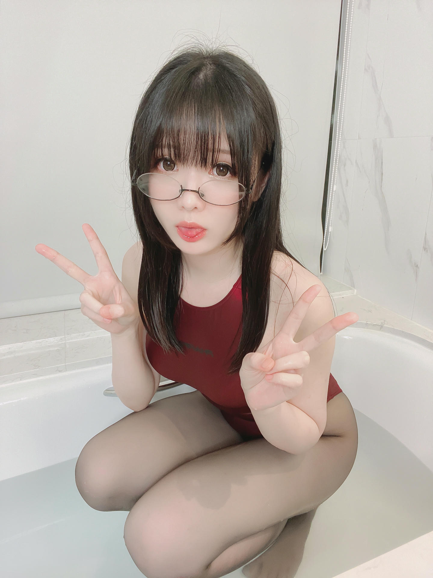 霜月shimo NO.064 fantia 2022.03月合集 [113P-740MB]-2022-03-17 競泳水着X黒タイツ_第1集