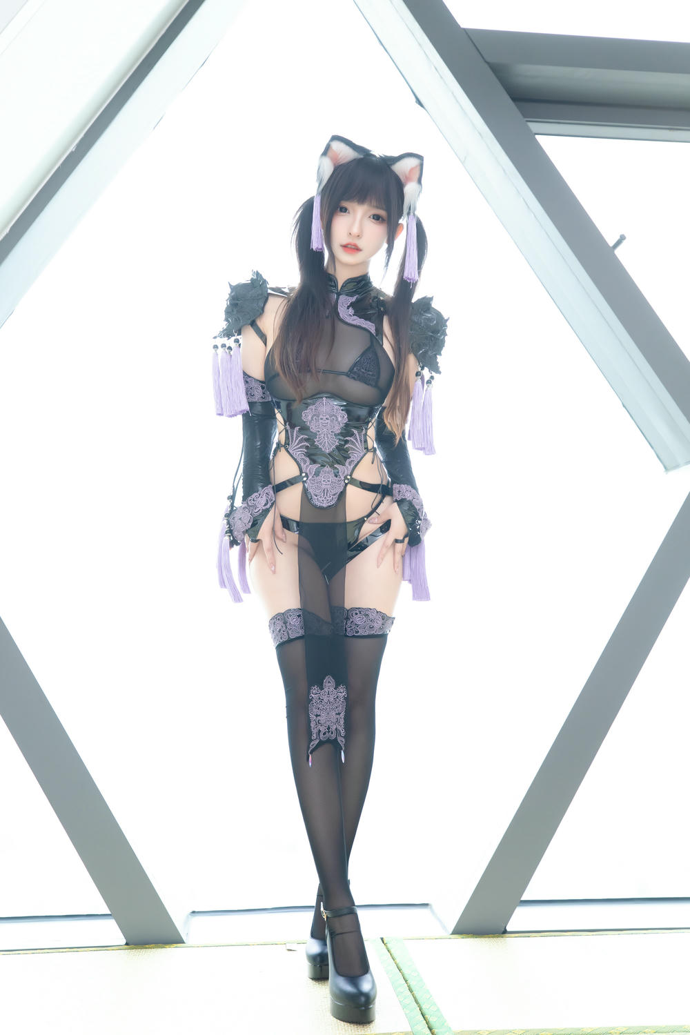 神乐坂真冬-神楽坂真冬 NO.141 旗袍猫女 [75P2V 223MB]_第1集