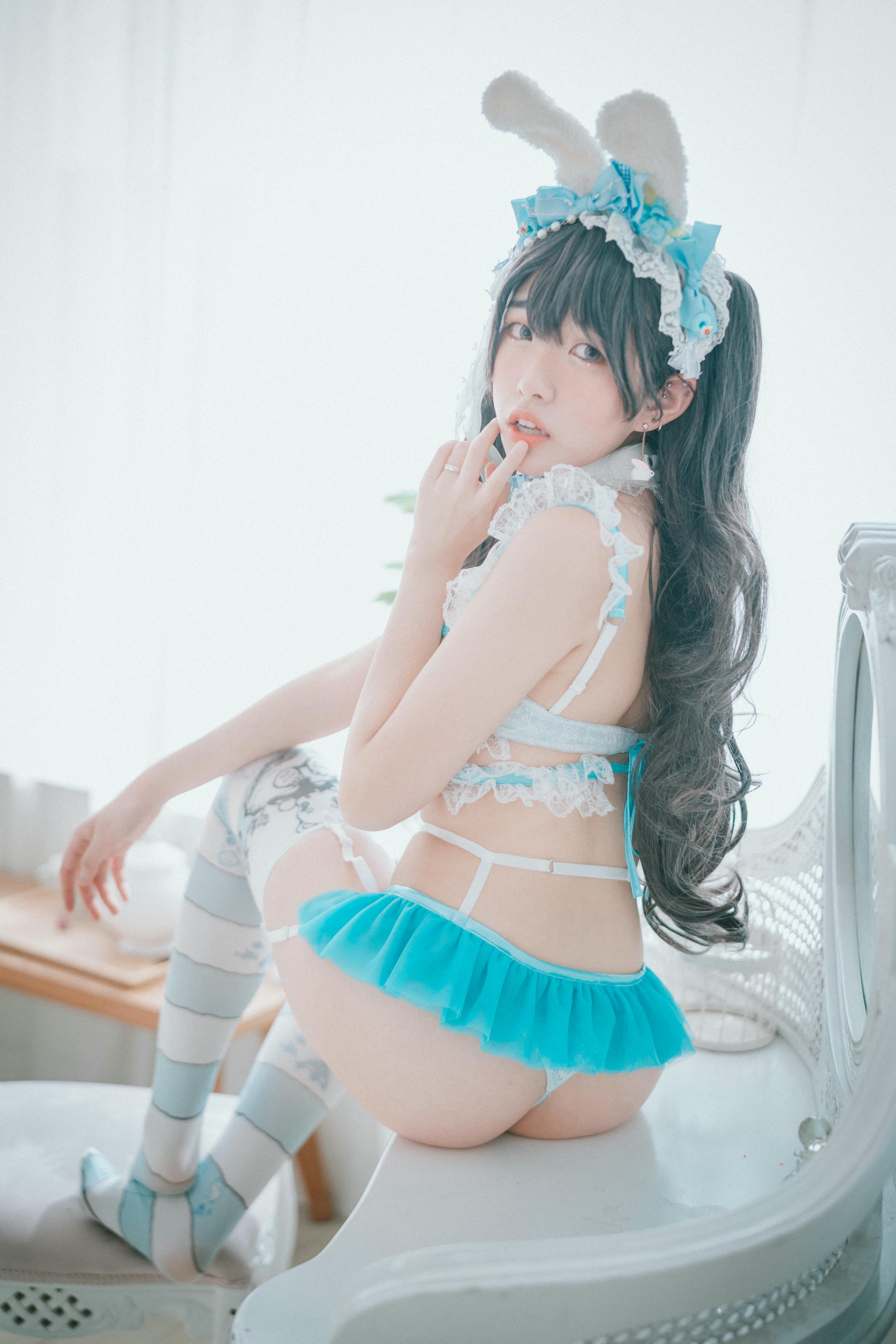 韩国美女-Sonson NO.005 [DJAWA] Turquoise_Bunny [50P-558MB]_第1集