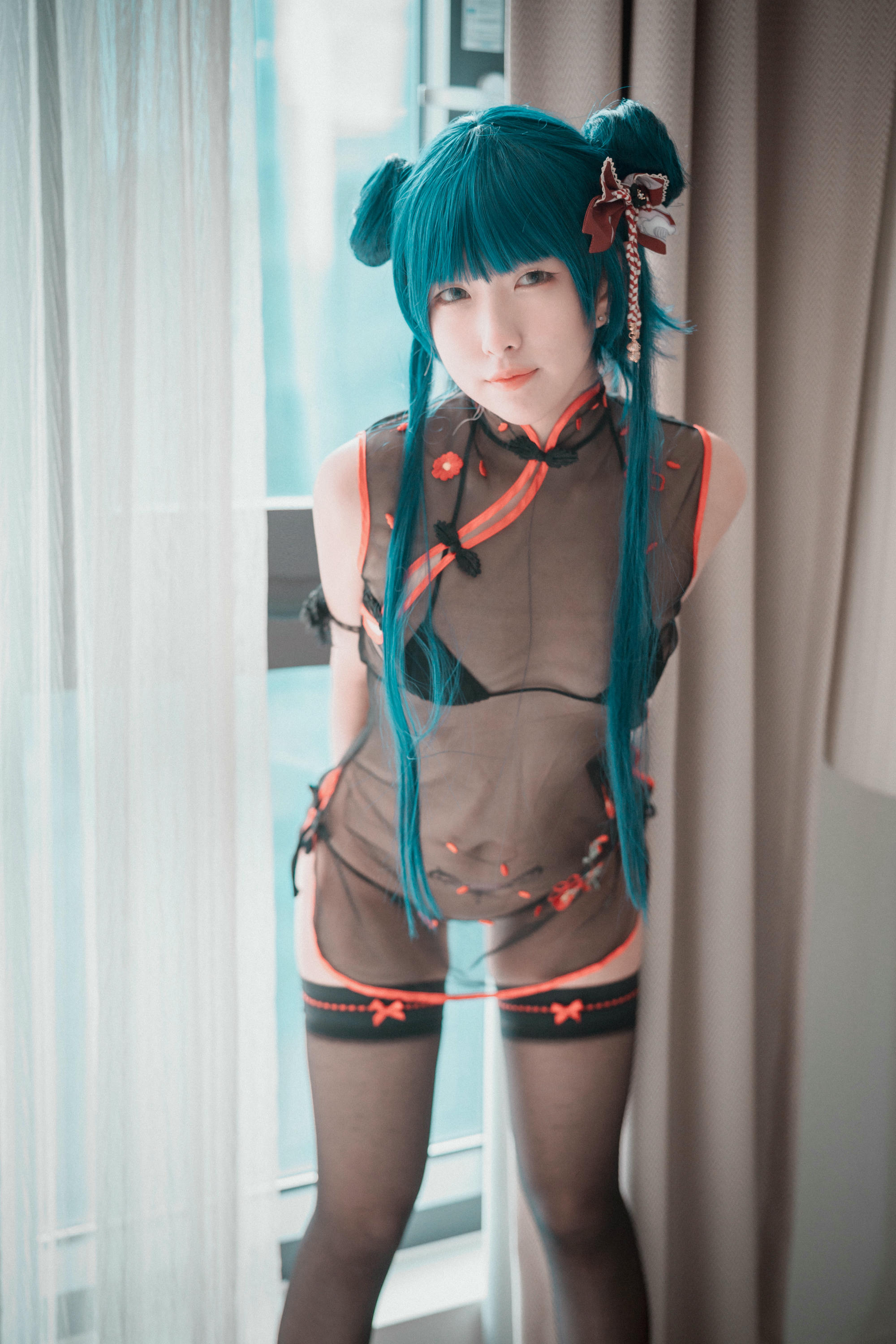 韩国美女-Sonson NO.015 [DJAWA] Sheer Qipao Girl-Normal Ver [45P-513MB]_第1集