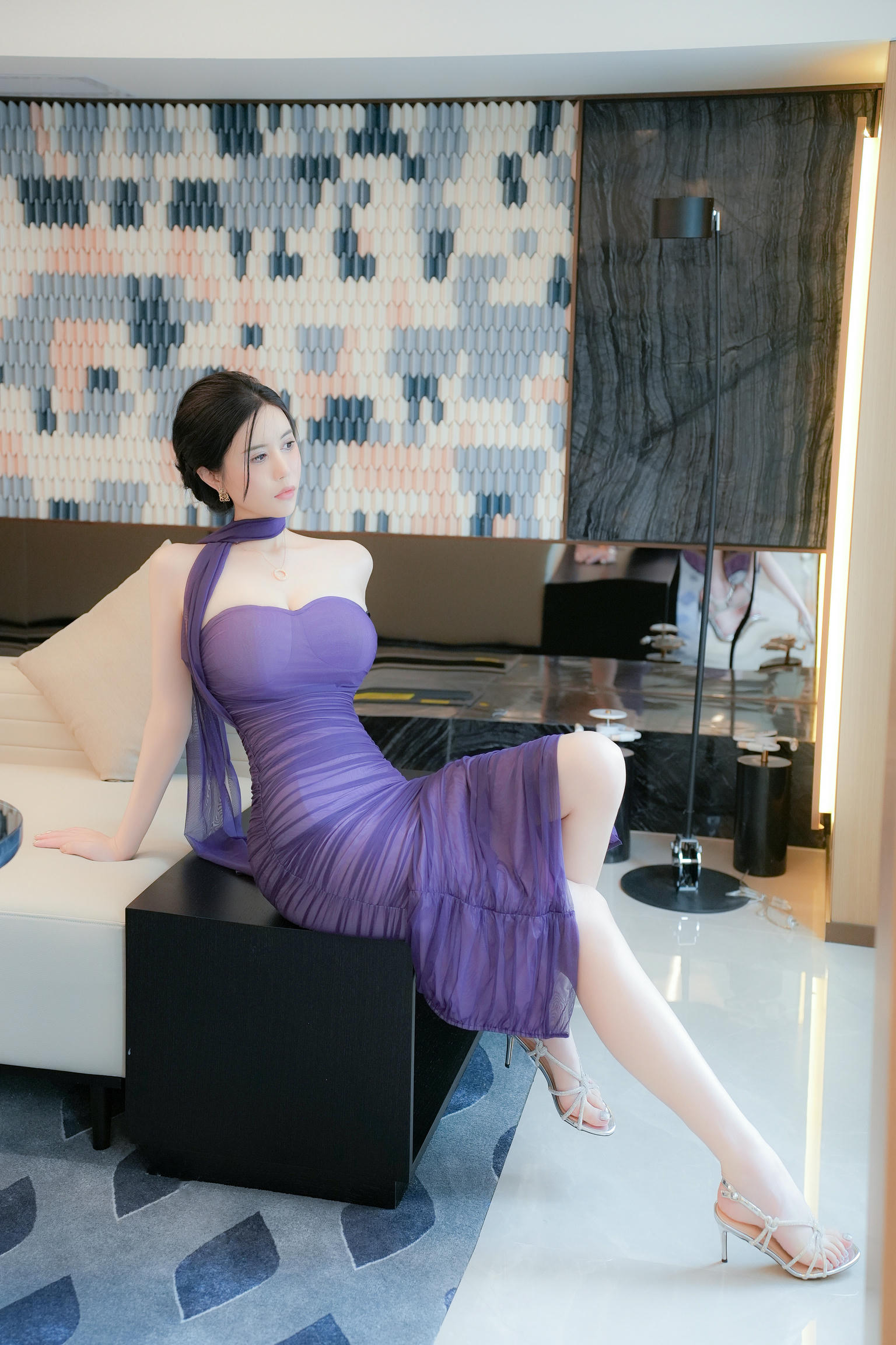 晚苏susu NO.019 内购无水印 9029 紫色礼裙 [85P 617MB]_第1集