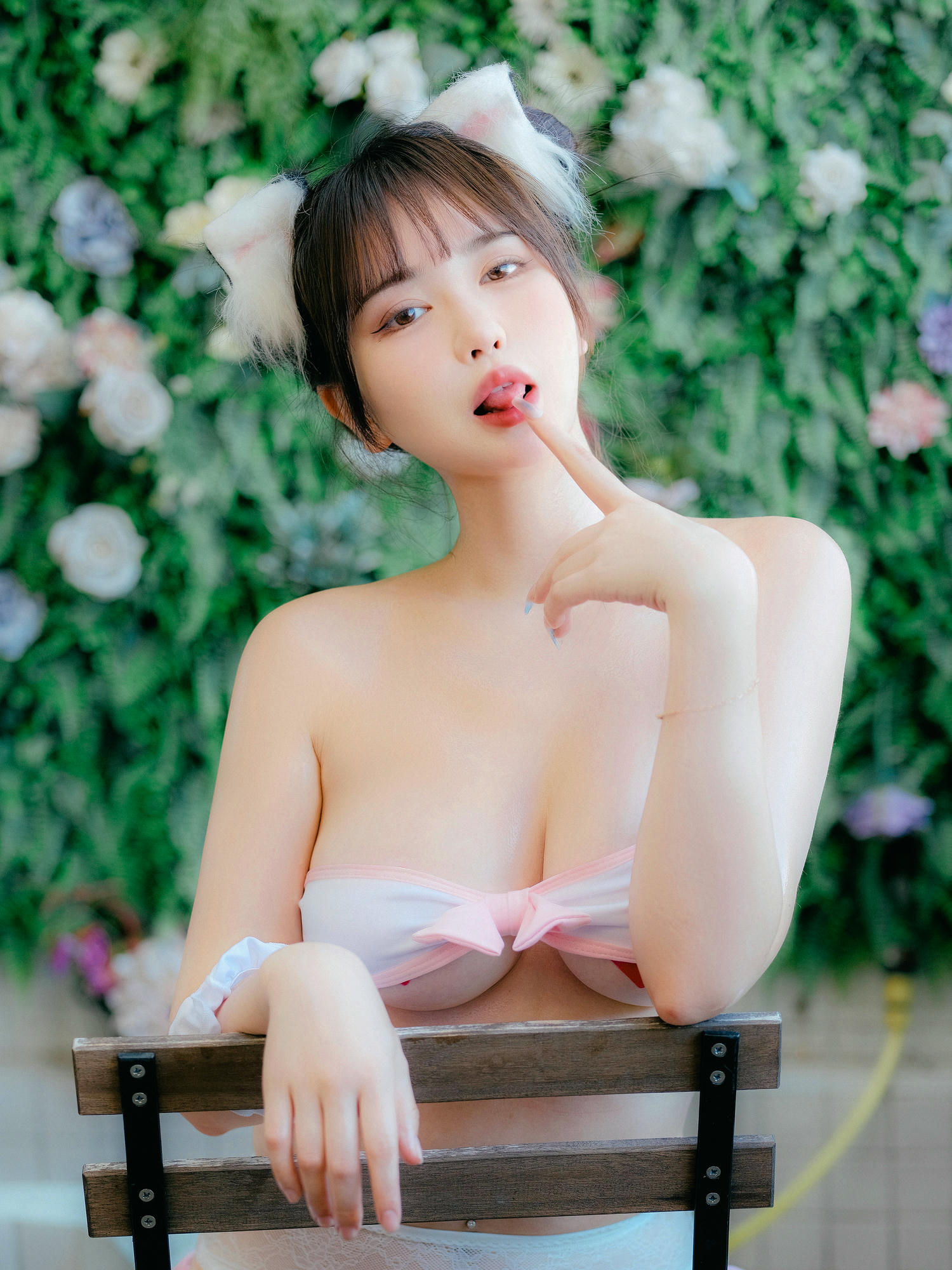 Tina很妖孽呀 NO.004 粉色吊带袜猫女友 [62P-538MB]_第3集