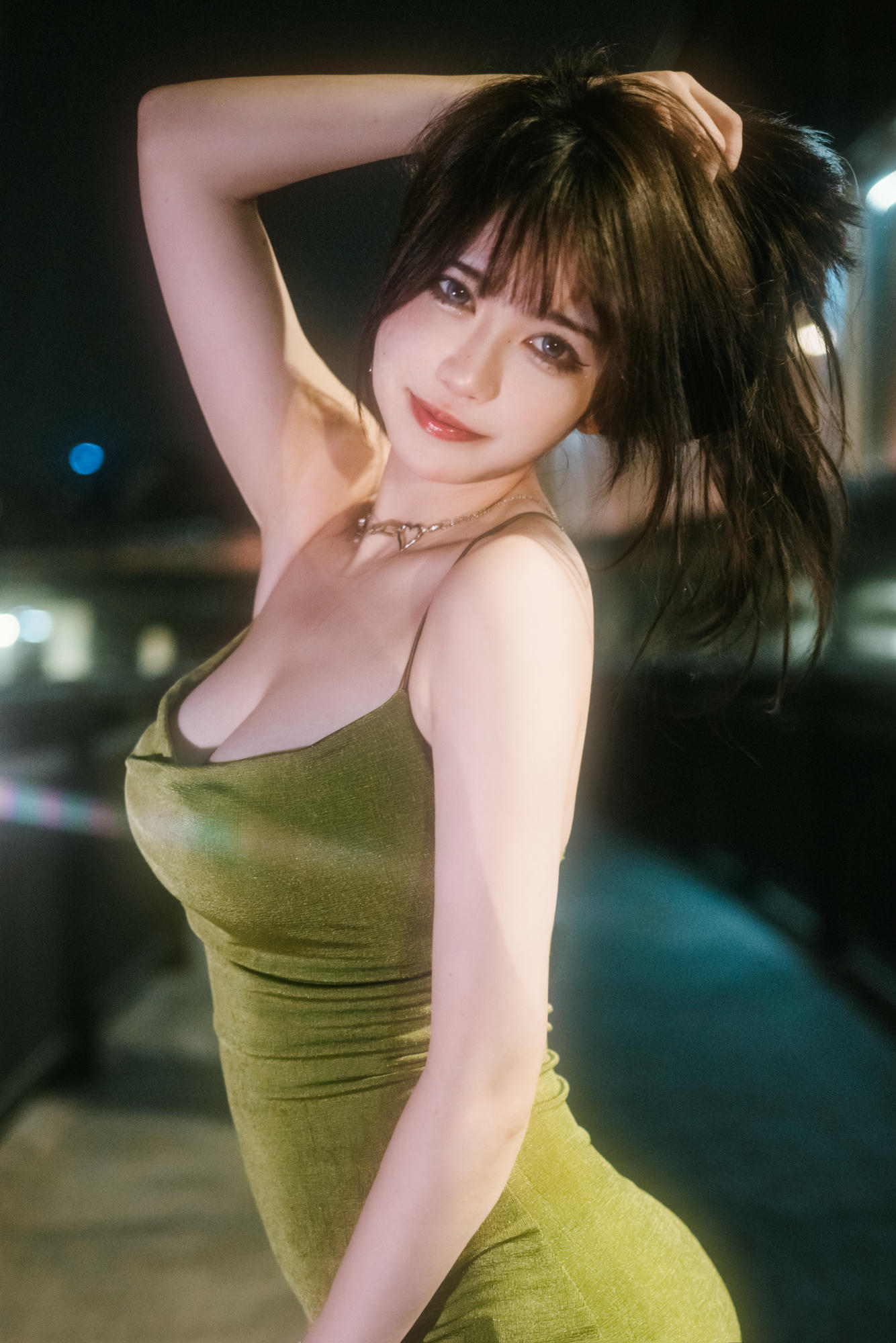 Tina很妖孽呀 NO.007 绿色连衣裙 [35P-208MB]_第1集