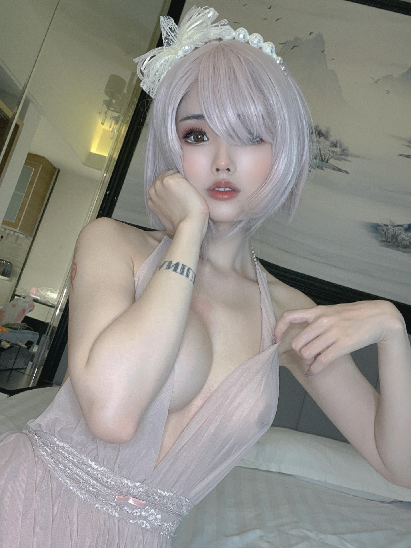 钛合金TiTi NO.009 粉色睡衣 [36P4V-520MB]_第1集