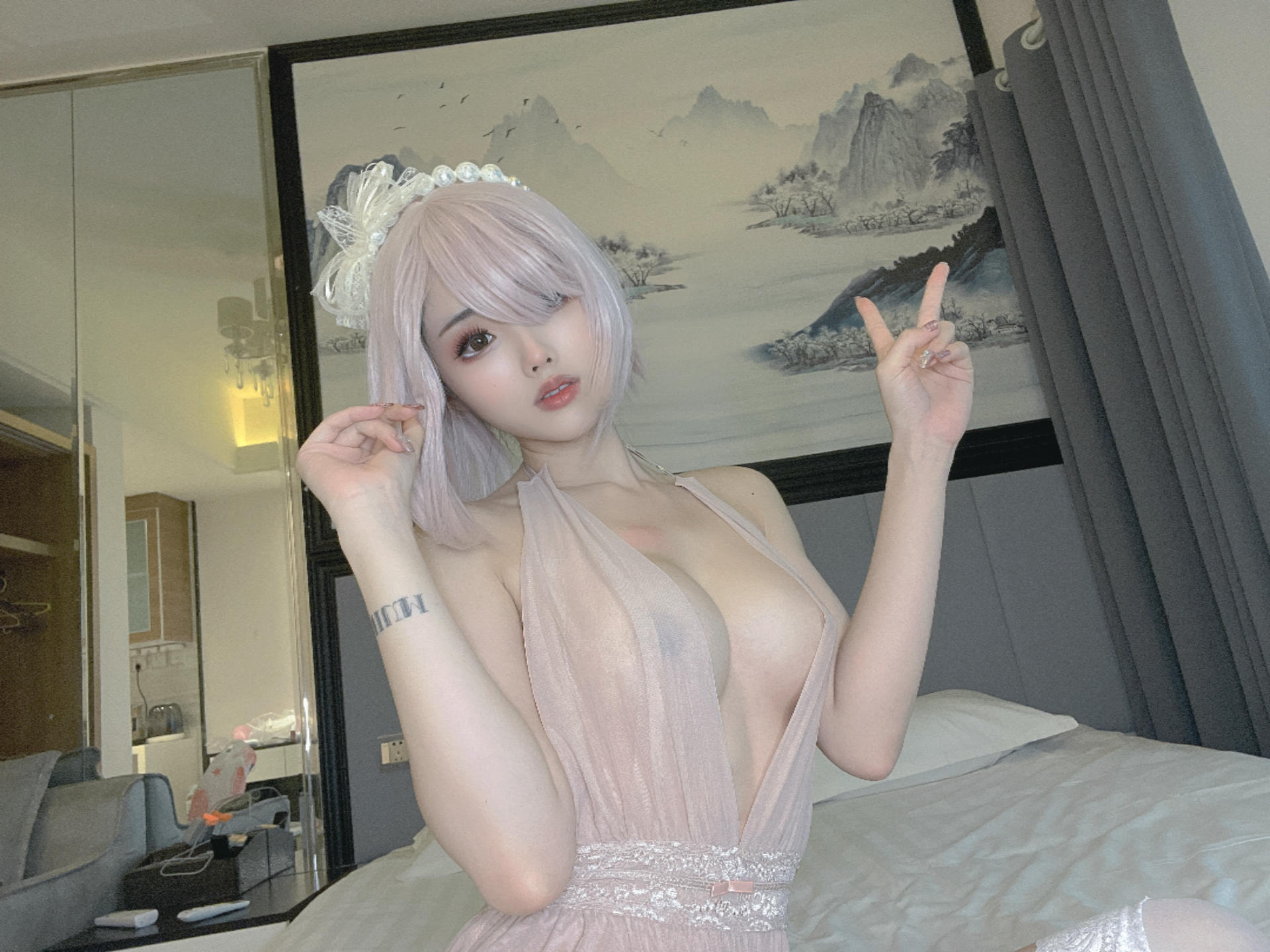 钛合金TiTi NO.009 粉色睡衣 [36P4V-520MB]_第1集