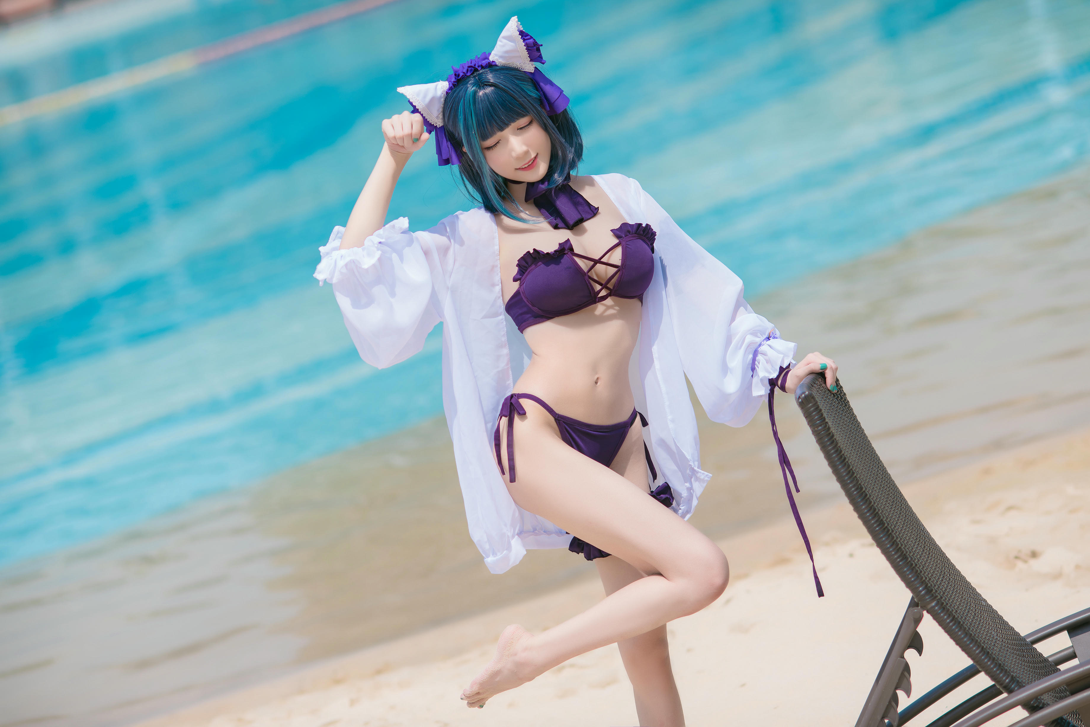 Tomoyo酱 NO.003 碧蓝 柴郡泳装 [18P-359MB]_第1集