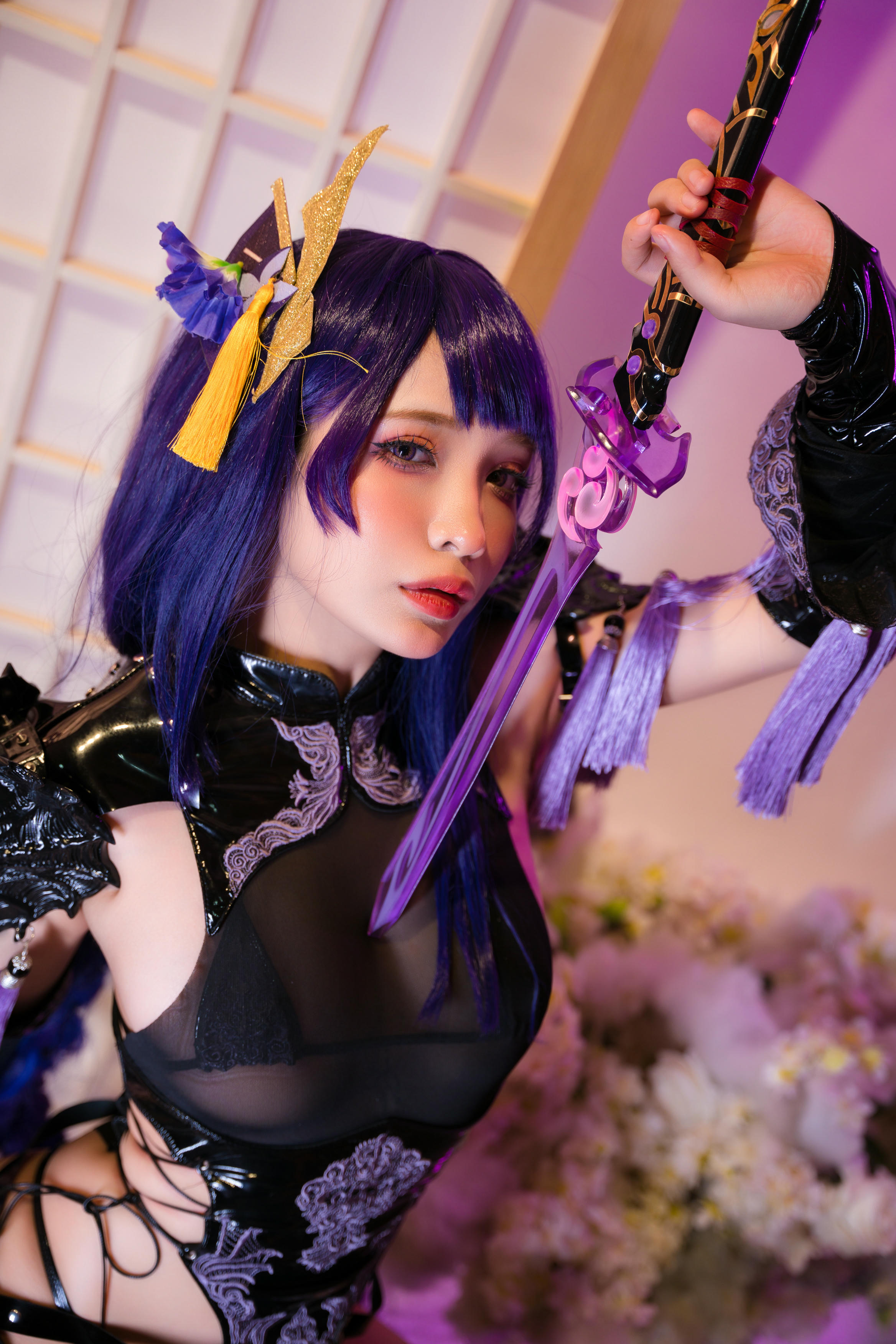 越南coser-Umeko J NO.050 cosplay Raiden Shogun Genshin Impact [146P 1.23GB]-Pic_第2集