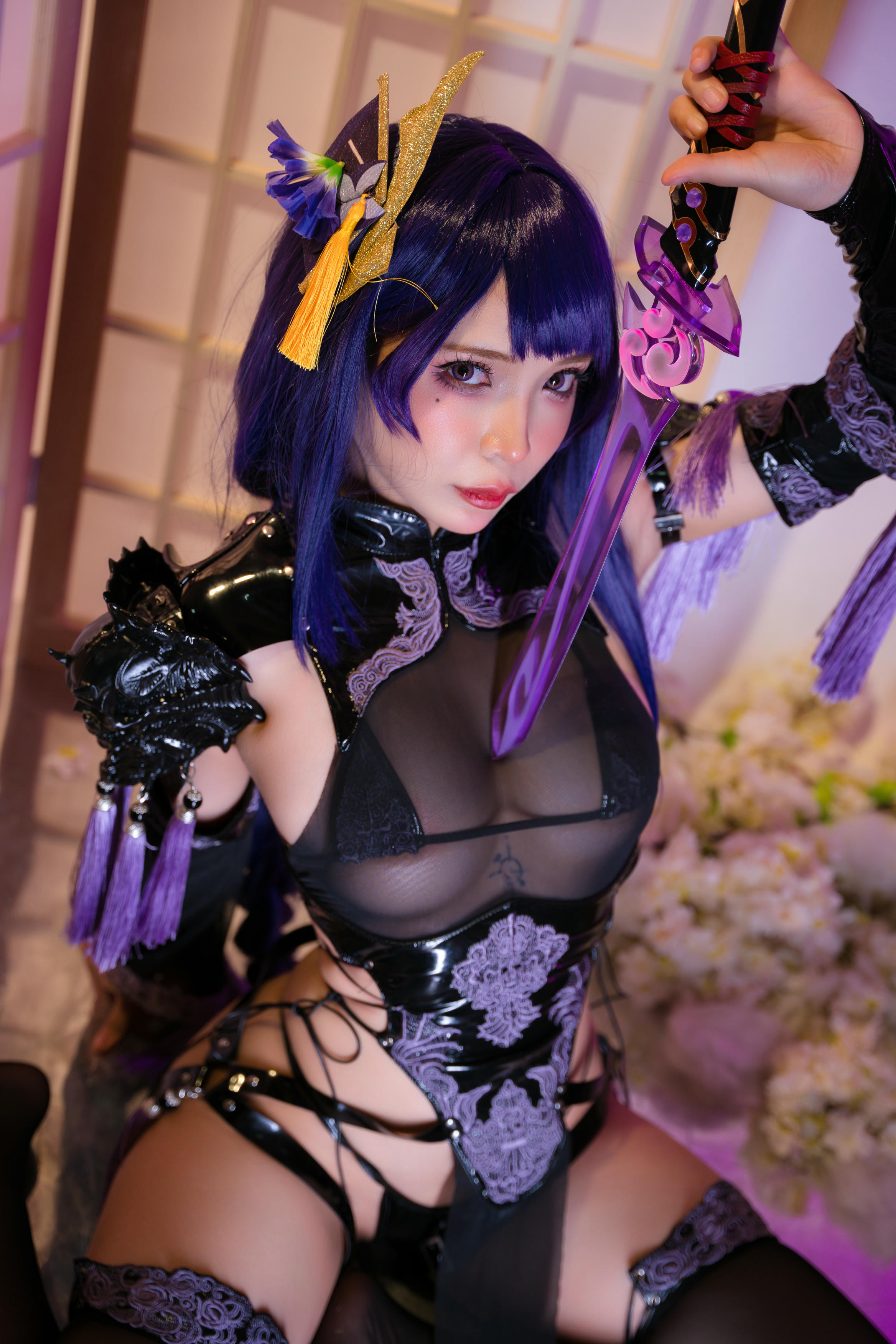 越南coser-Umeko J NO.050 cosplay Raiden Shogun Genshin Impact [146P 1.23GB]-Pic_第2集