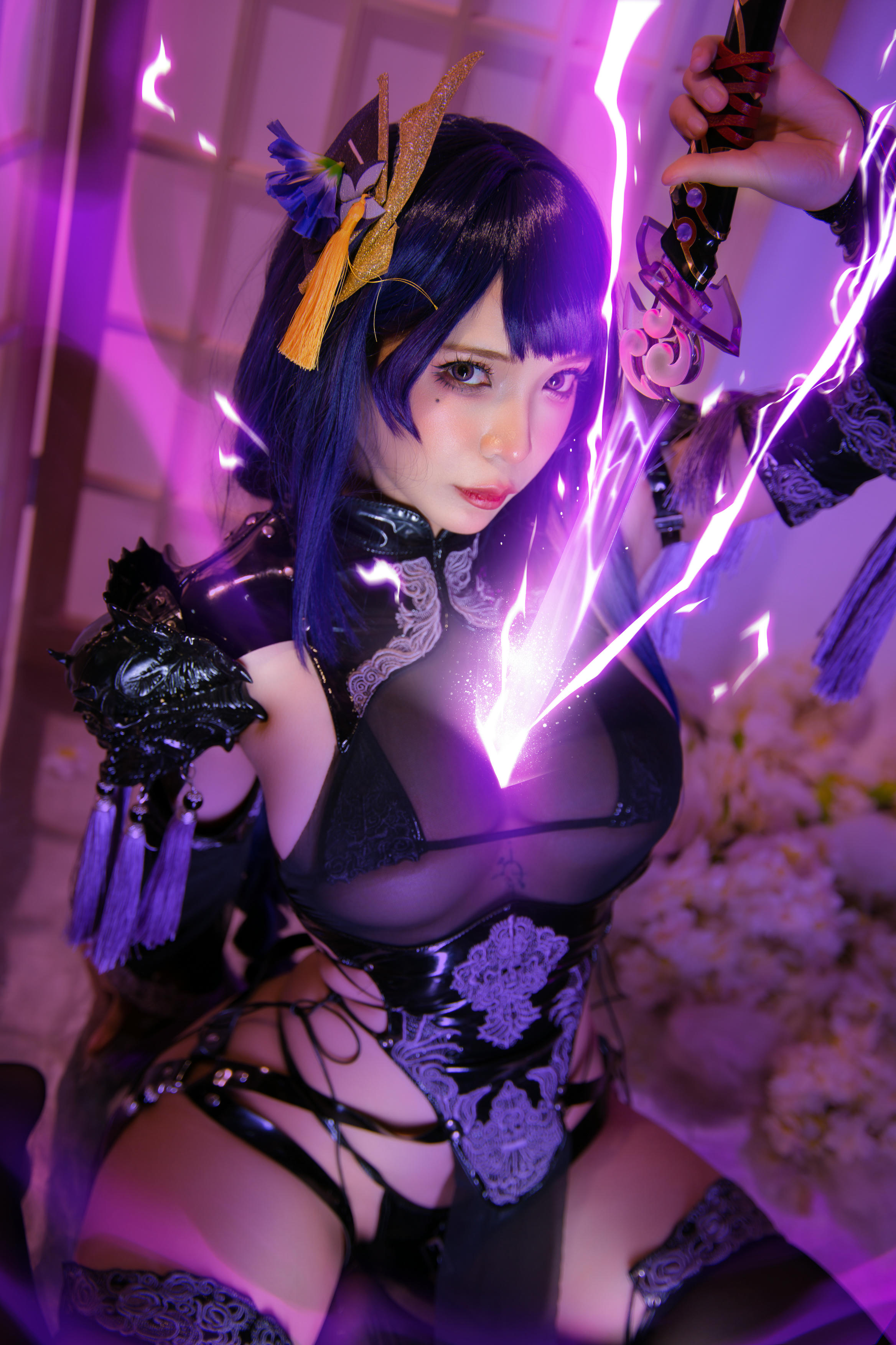越南coser-Umeko J NO.050 cosplay Raiden Shogun Genshin Impact [146P 1.23GB]-Pic_第2集