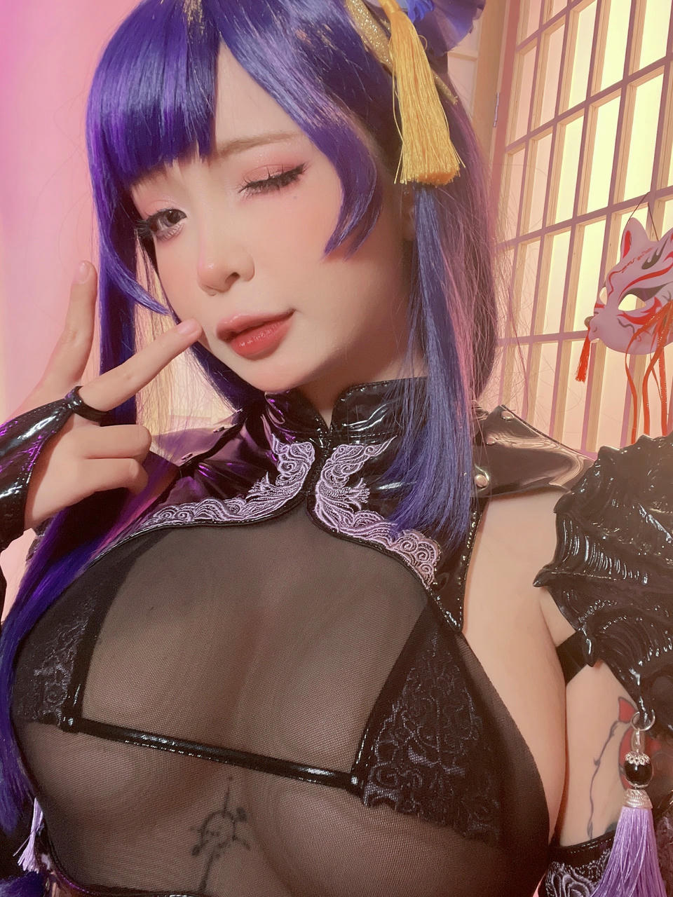 越南coser-Umeko J NO.050 cosplay Raiden Shogun Genshin Impact [146P 1.23GB]-Pic_第5集