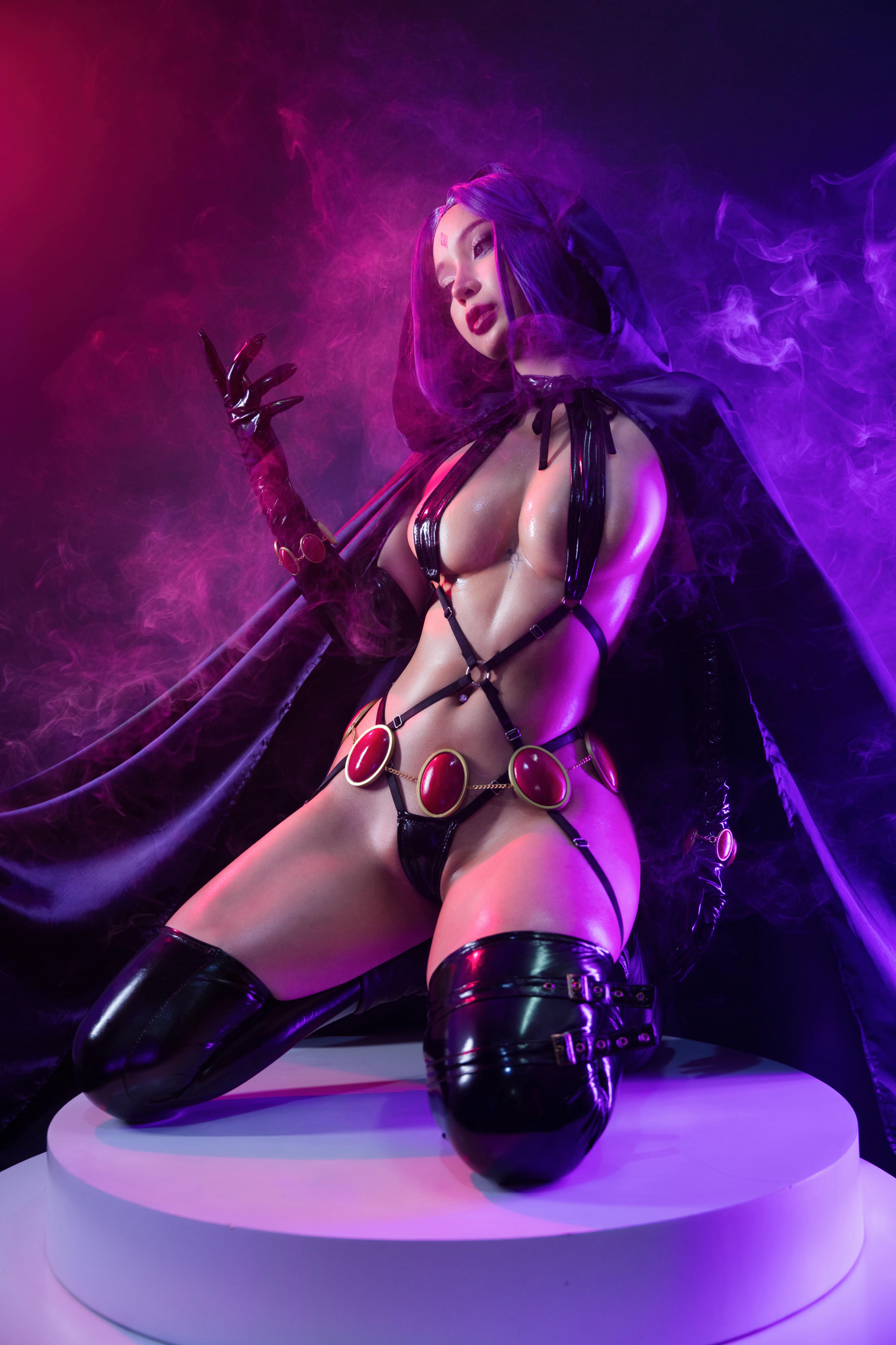 越南coser-Umeko J NO.066 Raven Latex Lingerie[109P-840.5M]_第1集