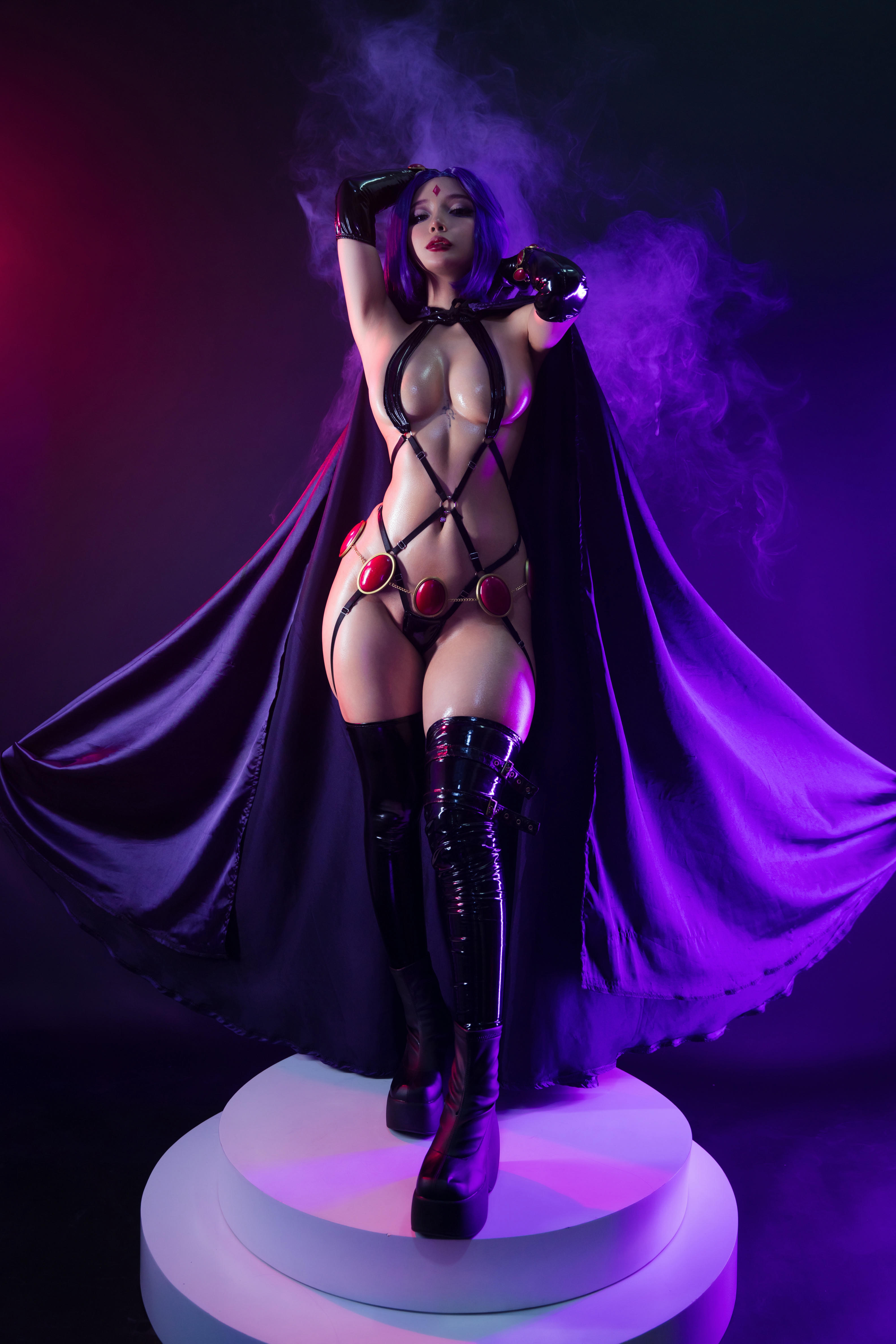 越南coser-Umeko J NO.066 Raven Latex Lingerie[109P-840.5M]_第1集