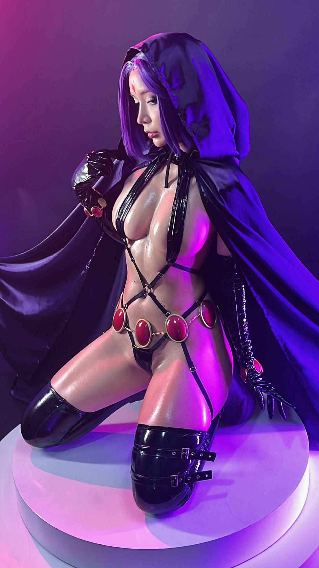 越南coser-Umeko J NO.066 Raven Latex Lingerie[109P-840.5M]_第5集