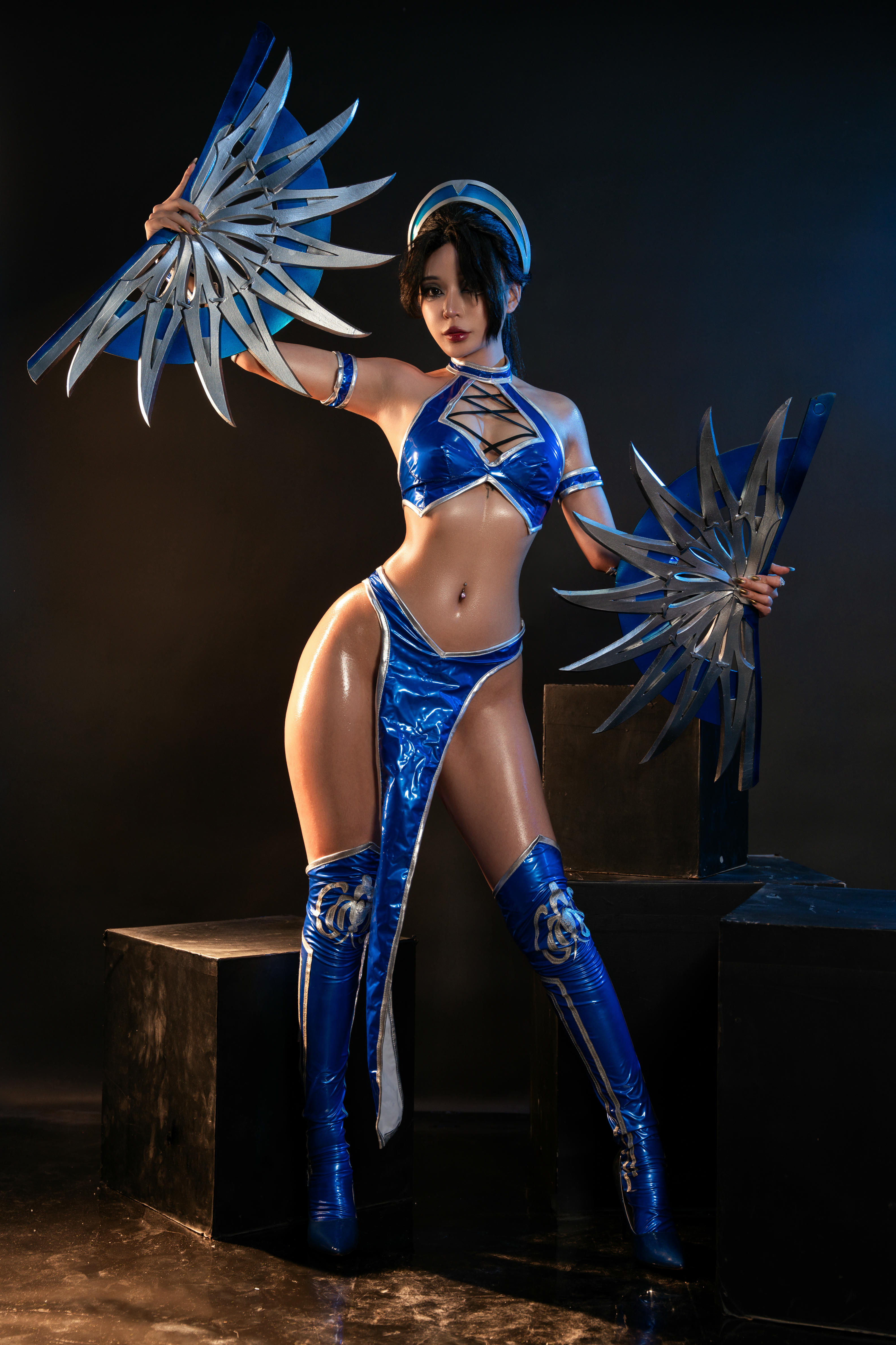 越南coser-Umeko J NO.080 cosplay Kitana Mortal Kombat [118P9V 2.54GB]-Pic_第1集