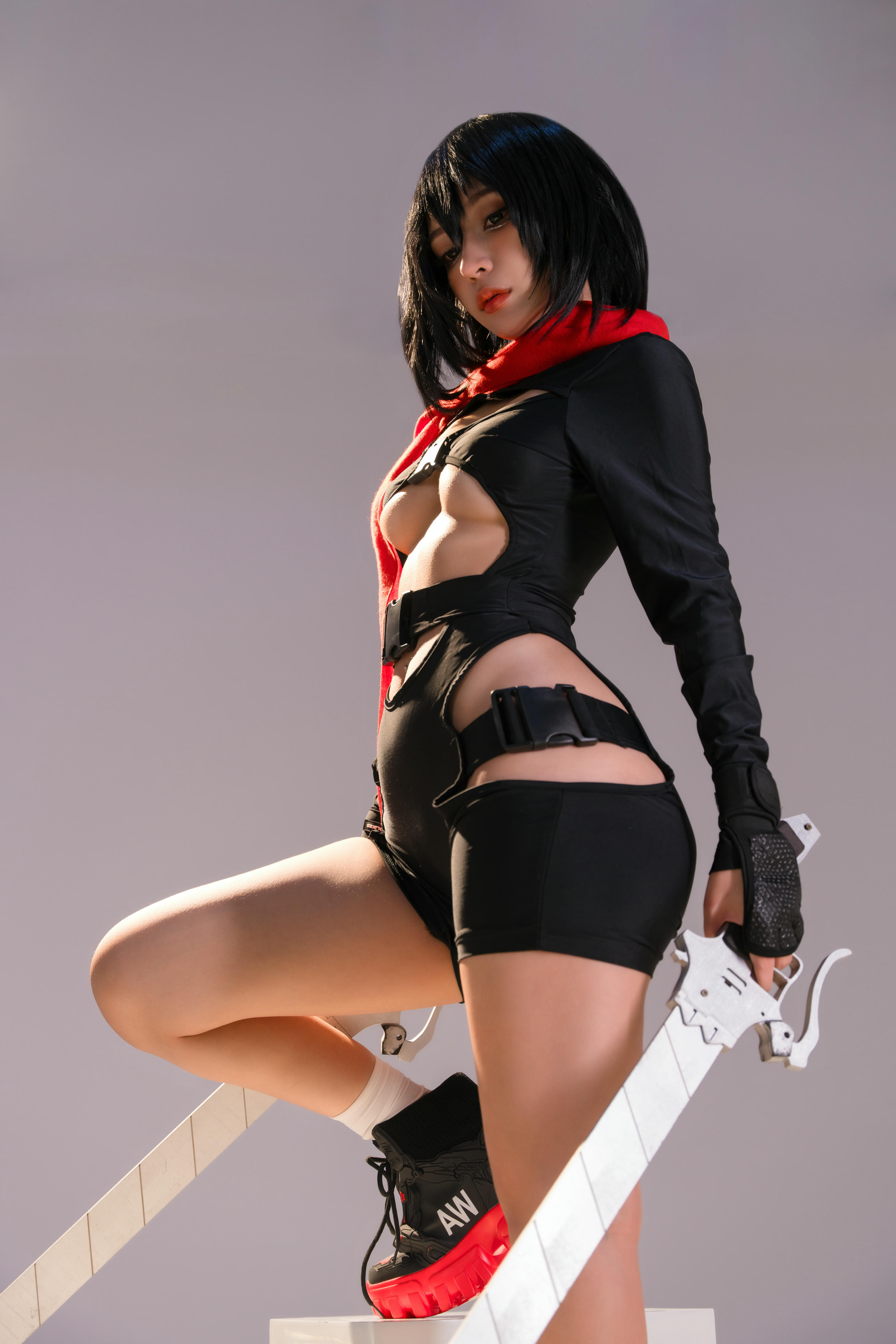 越南coser-Umeko J NO.085 cosplay Mikasa Ackerman Gym Attack on Titan [127P 1.5GB]-Pic_第2集