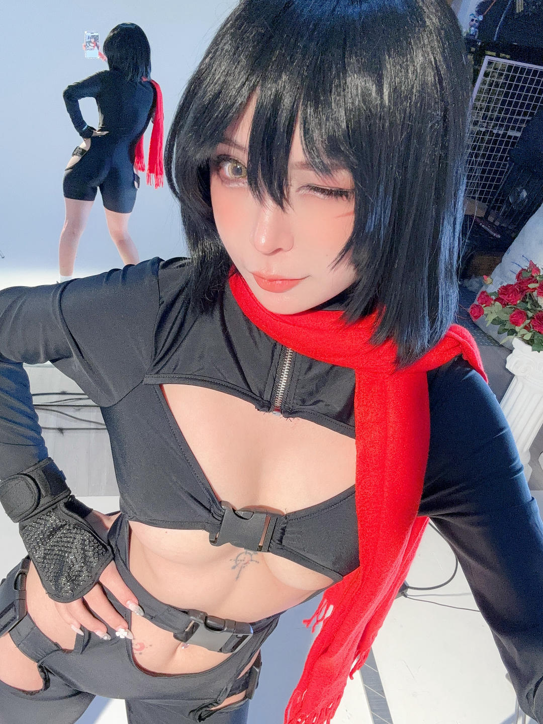 越南coser-Umeko J NO.085 cosplay Mikasa Ackerman Gym Attack on Titan [127P 1.5GB]-Pic_第4集