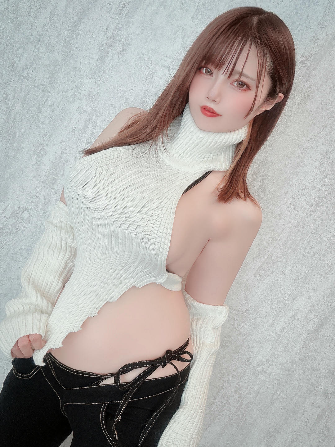 日本coser-Uriうり-Fantia-2023-05-21 白ニットちゃん🧶17sheets_第1集