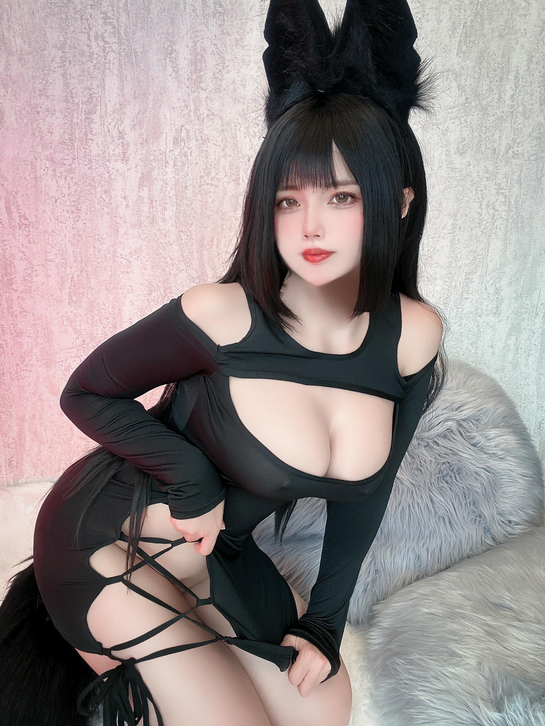 日本coser-Uriうり-Fantia-2023-09-12 黒ワンピオオカミ🐺🖤20sheets_第1集