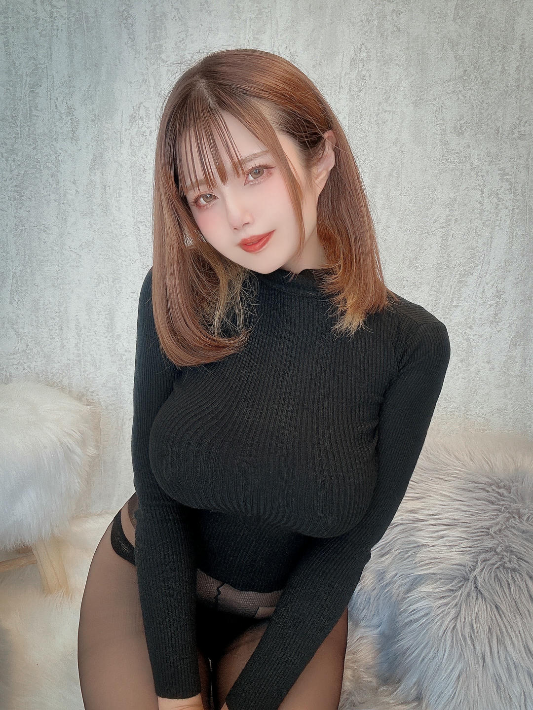 日本coser-Uriうり-Fantia-2023-10-26 黒ニット誘惑お姉さん🧶🖤16sheets_第1集