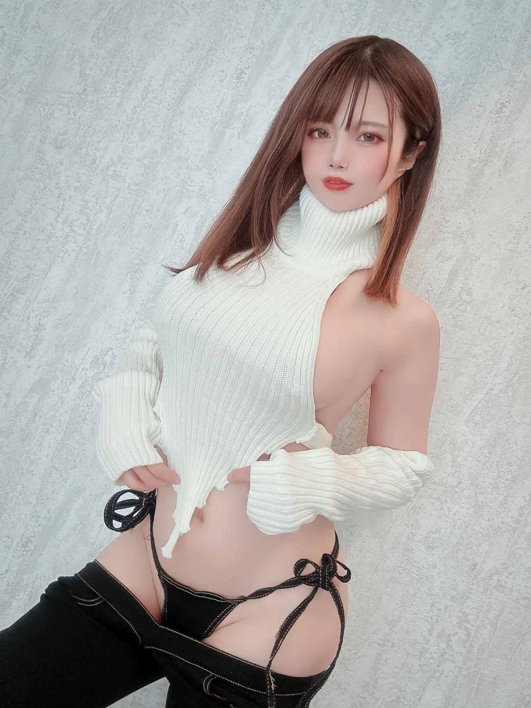 日本coser-Uriうり-Fantia-Uriうり NO_1.006 白ニットちゃん [18P-79MB]_第1集