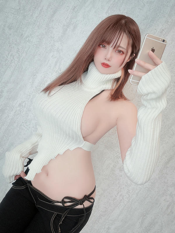 日本coser-Uriうり-Fantia-Uriうり NO_1.006 白ニットちゃん [18P-79MB]_第1集