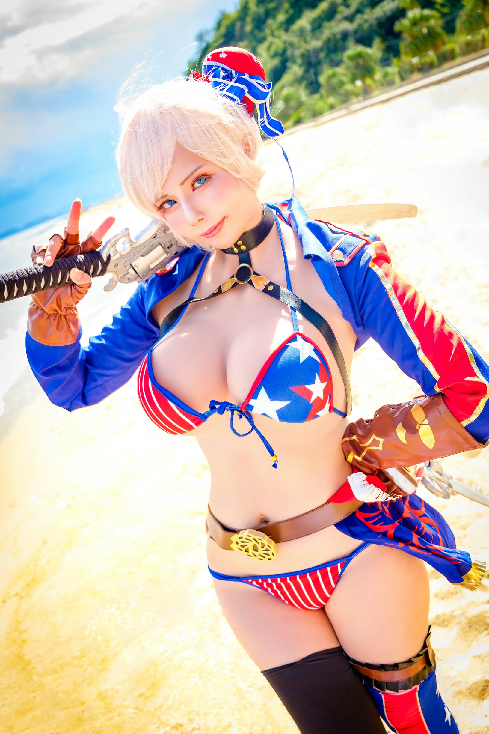 日本coser-Uriうり-Fantia-2021-12-31 水着武蔵ちゃん👙7sheets_第1集