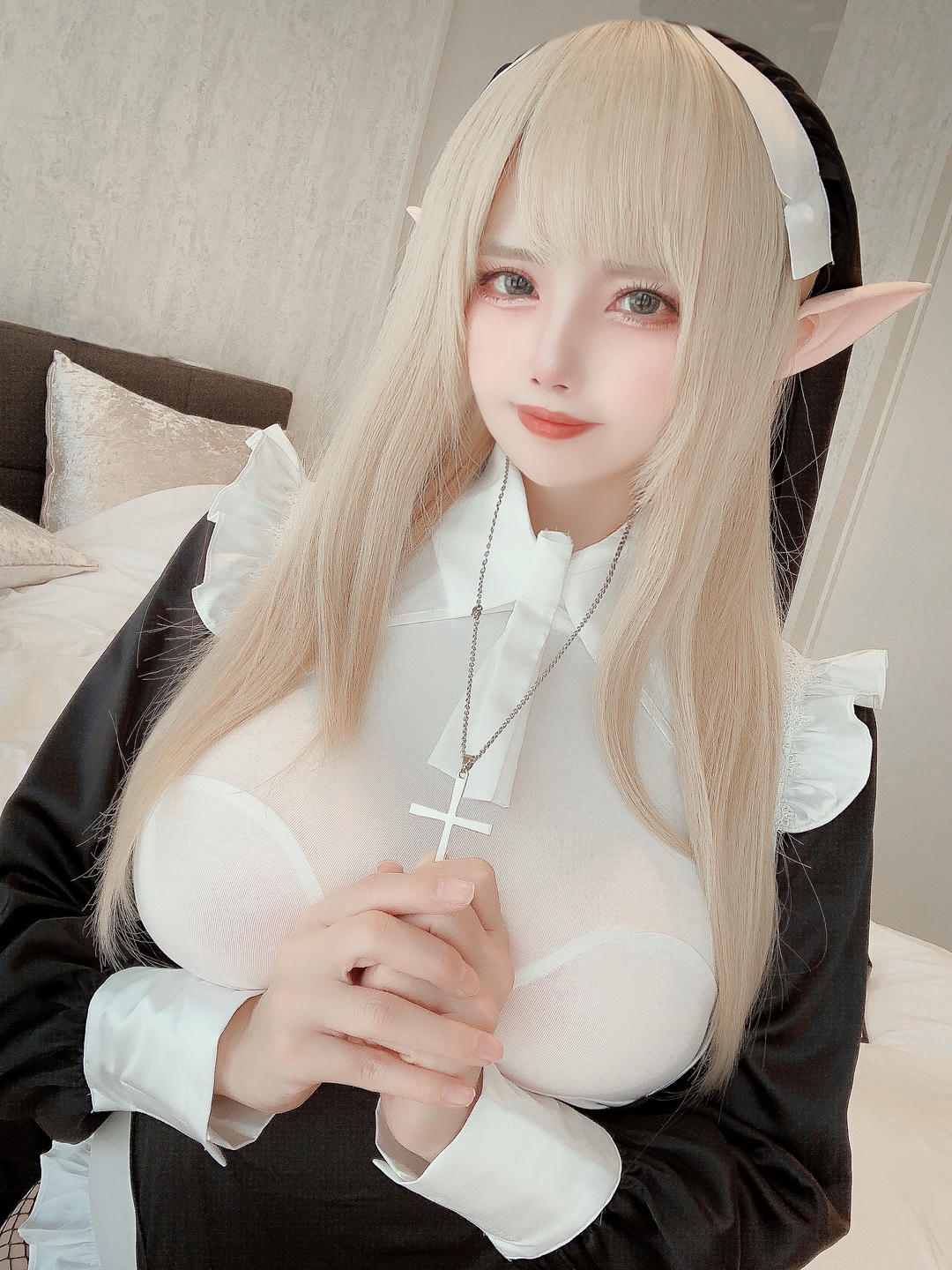 日本coser-Uriうり-Fantia-2022-03-03 金髪エルフシスター27sheets_第1集