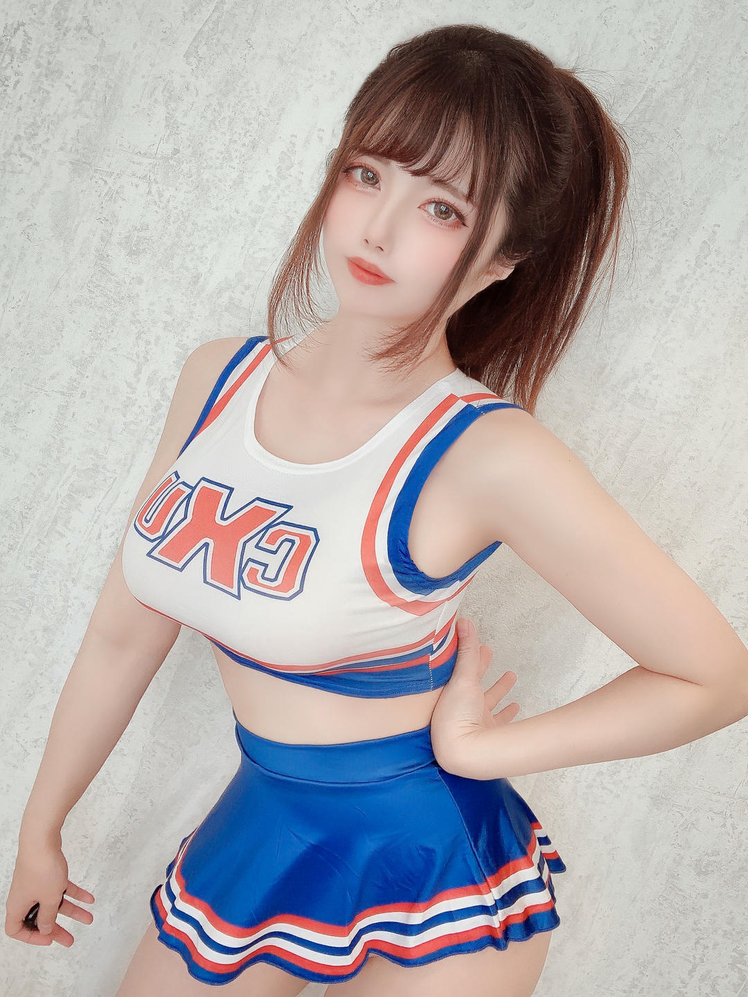 日本coser-Uriうり-Fantia-2022-04-04 チアガールちゃん💙♥️25sheets_第1集
