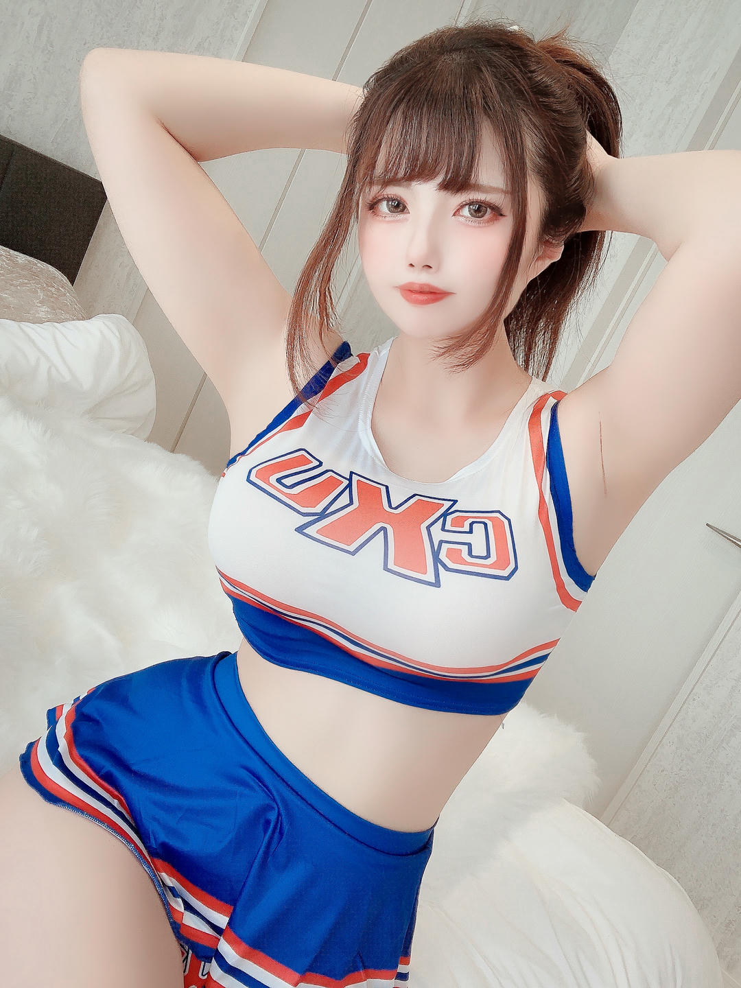 日本coser-Uriうり-Fantia-2022-04-04 チアガールちゃん💙♥️25sheets_第1集
