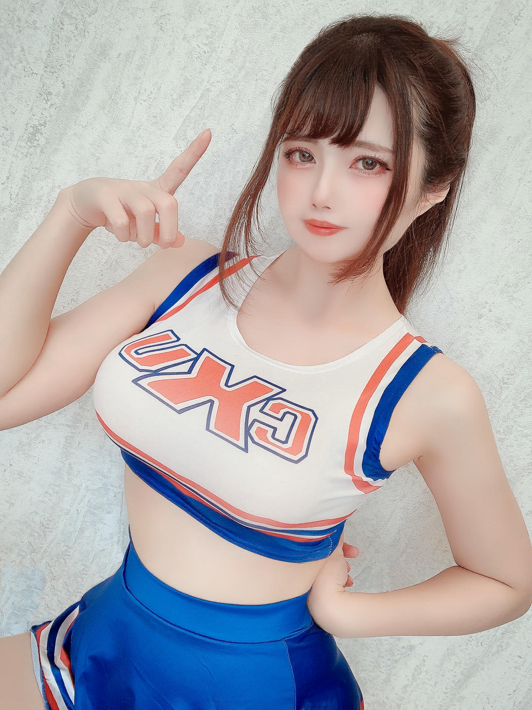 日本coser-Uriうり-Fantia-2022-04-04 チアガールちゃん💙♥️25sheets_第1集