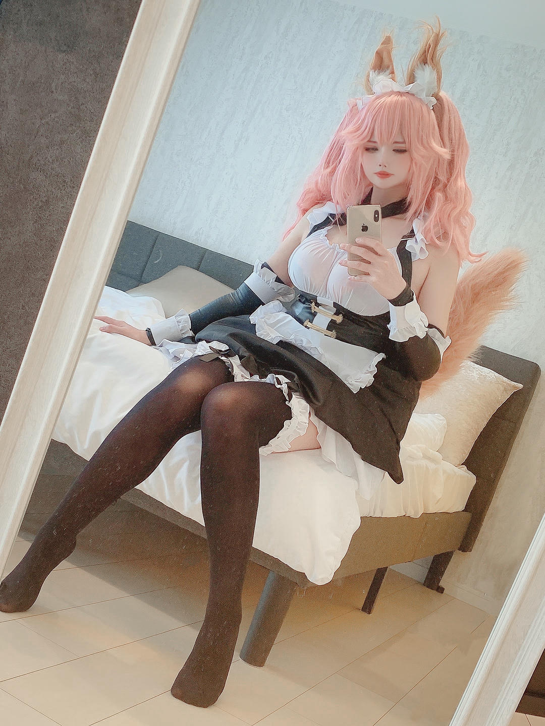 日本coser-Uriうり-Fantia-2021-09-03 メイドキャス狐🦊12sheets_第1集