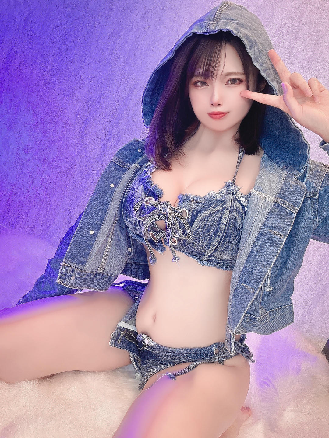 日本coser-Uriうり-Fantia-2022-12-15 デニムビキニちゃん👙💙15sheets_第1集