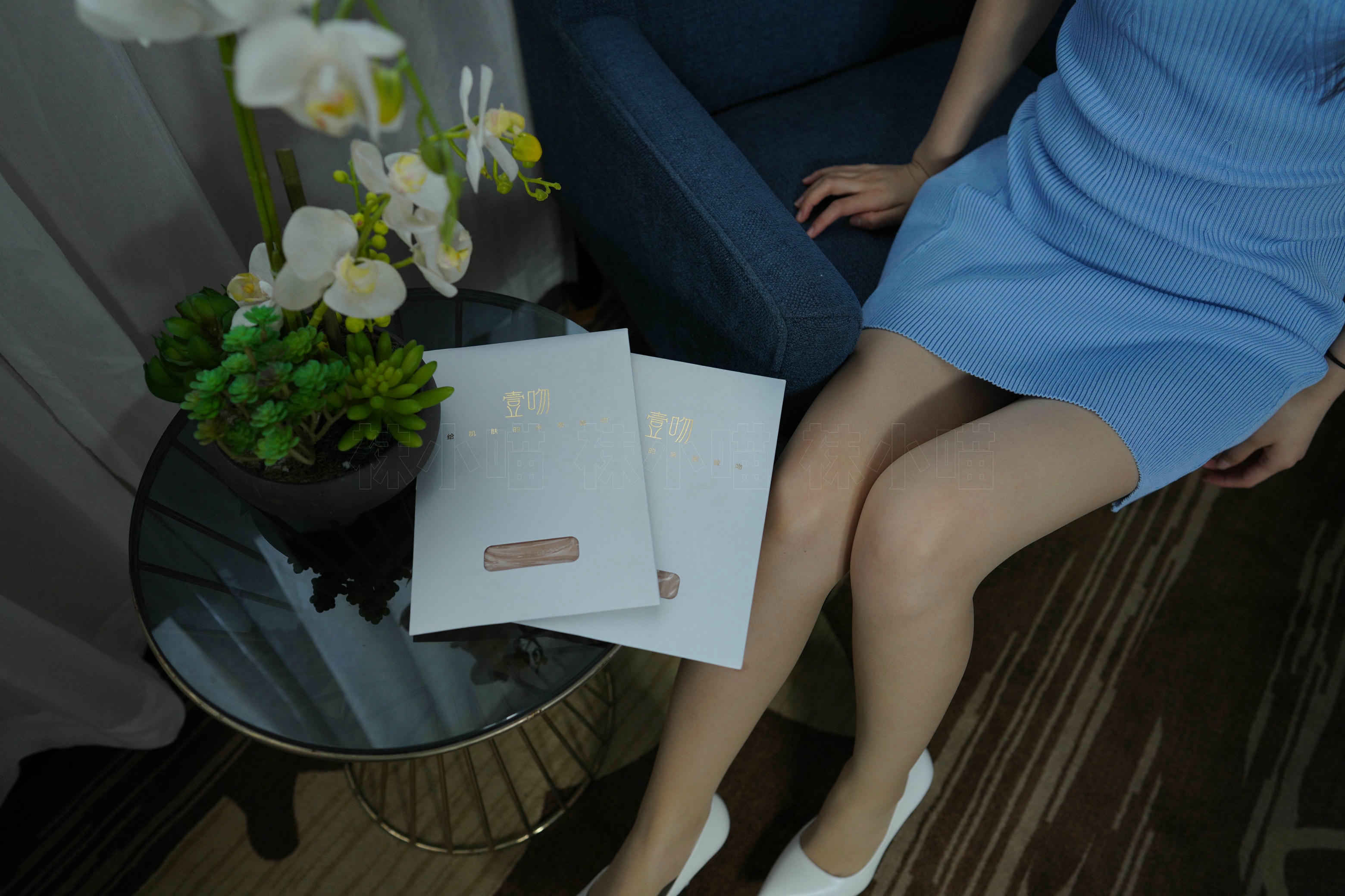 袜小喵 KT252 浅蓝连衣裙 [88P+116M]_第1集