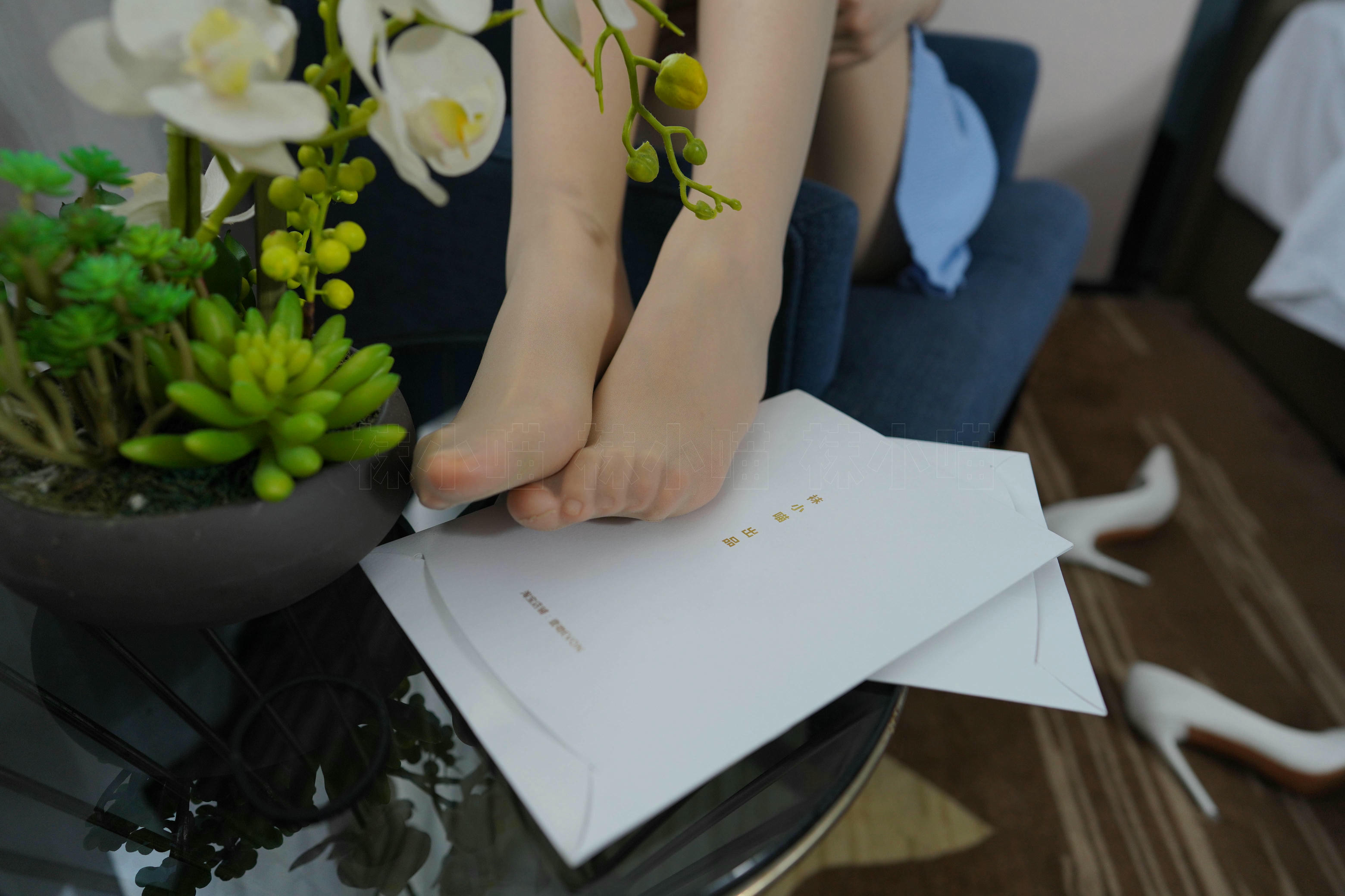 袜小喵 KT252 浅蓝连衣裙 [88P+116M]_第5集