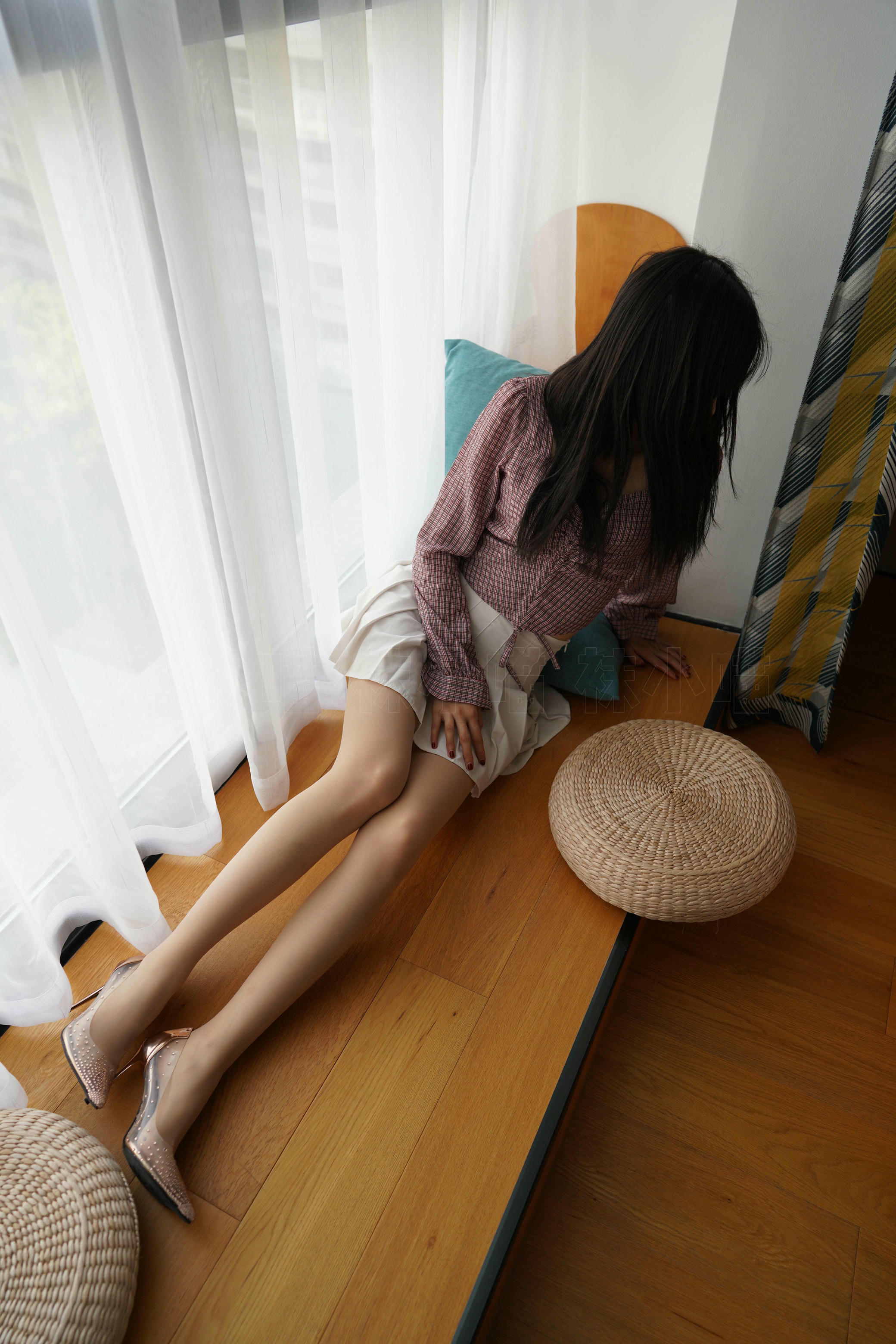 袜小喵 KT269 清新小格子 [99P+128M]_第1集